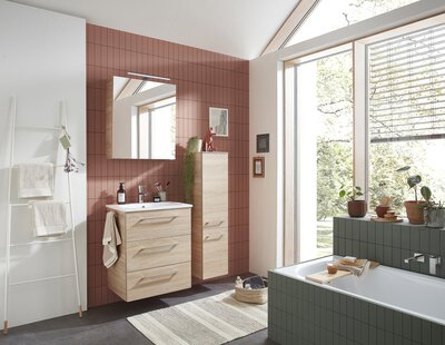 2. Bild von Badschrank ca. 30 x 121 x 33 cm braun