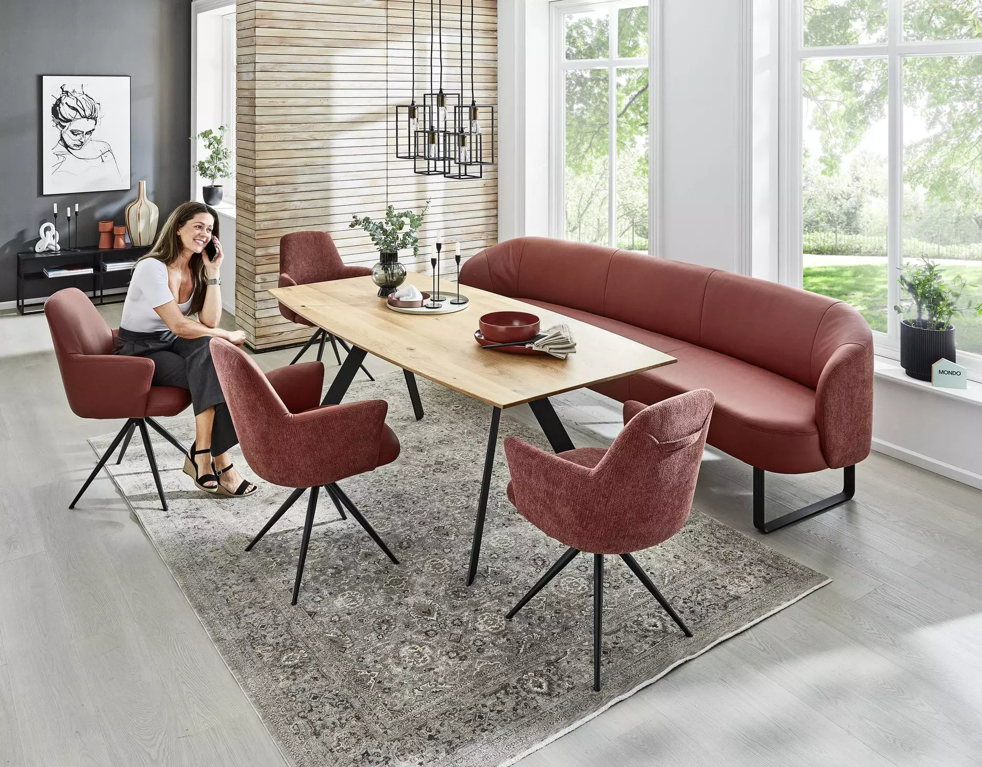 Armlehnstuhl REPRO MONDO Textil 57 x 88 x 60 cm