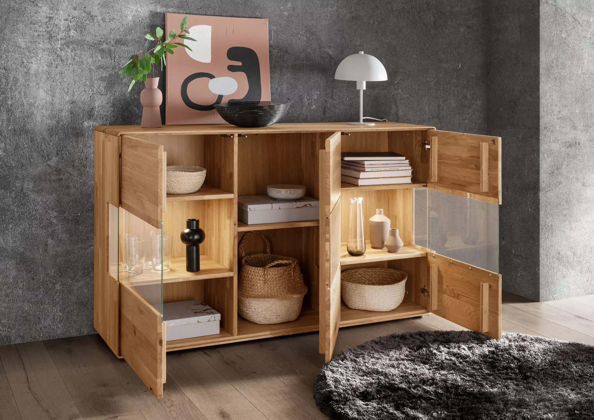 Sideboard WZ-0626 GK Möbel Holz 40 x 89 x 150 cm