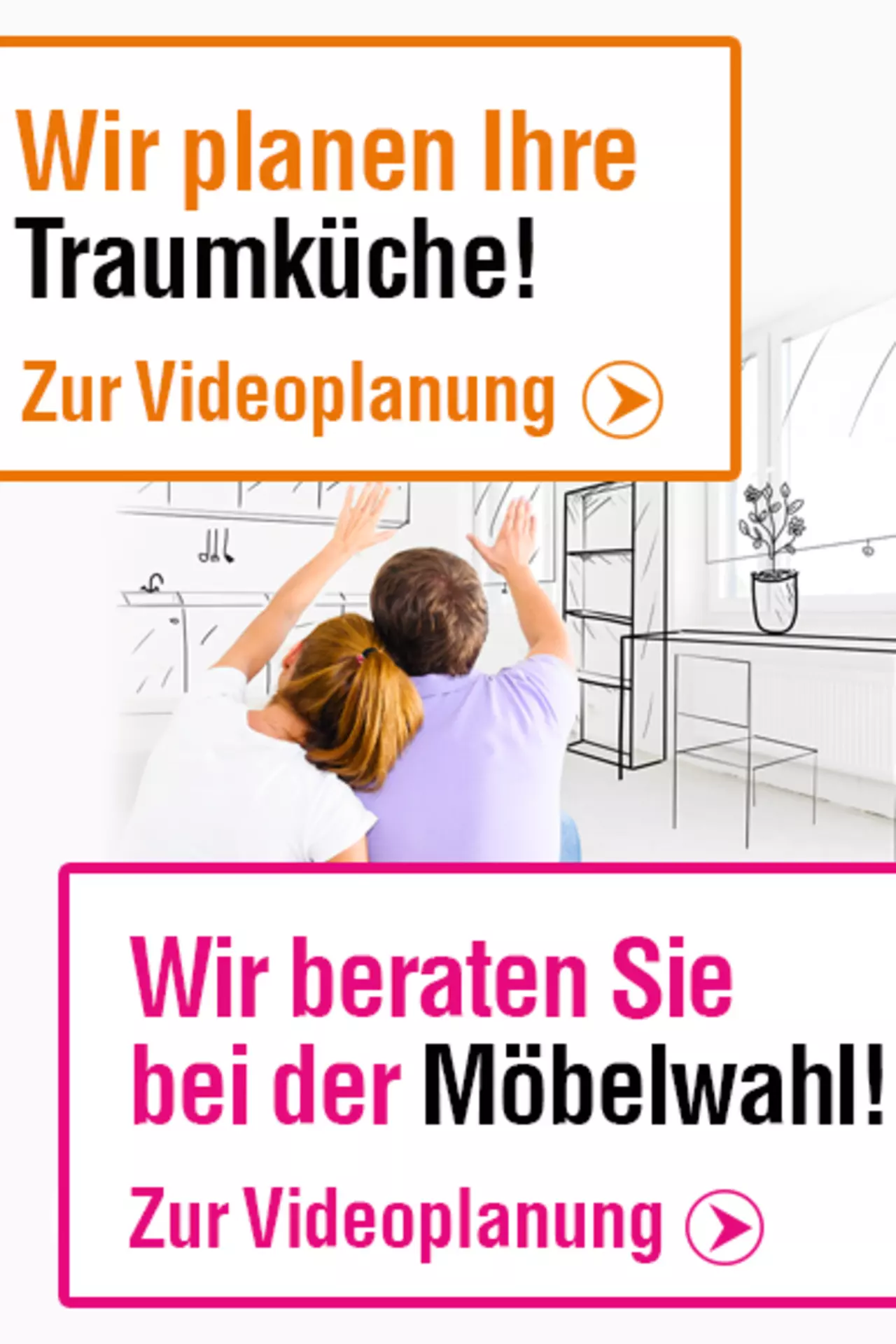 Link-Bild zur Videoplanung für Küchen und Möbel.