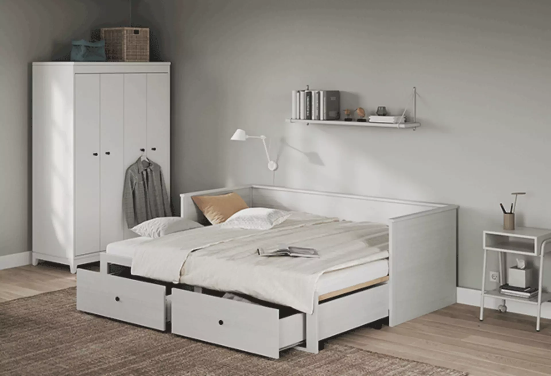 Multifunktionales Schlafmöbel für kleine Schlafzimmer