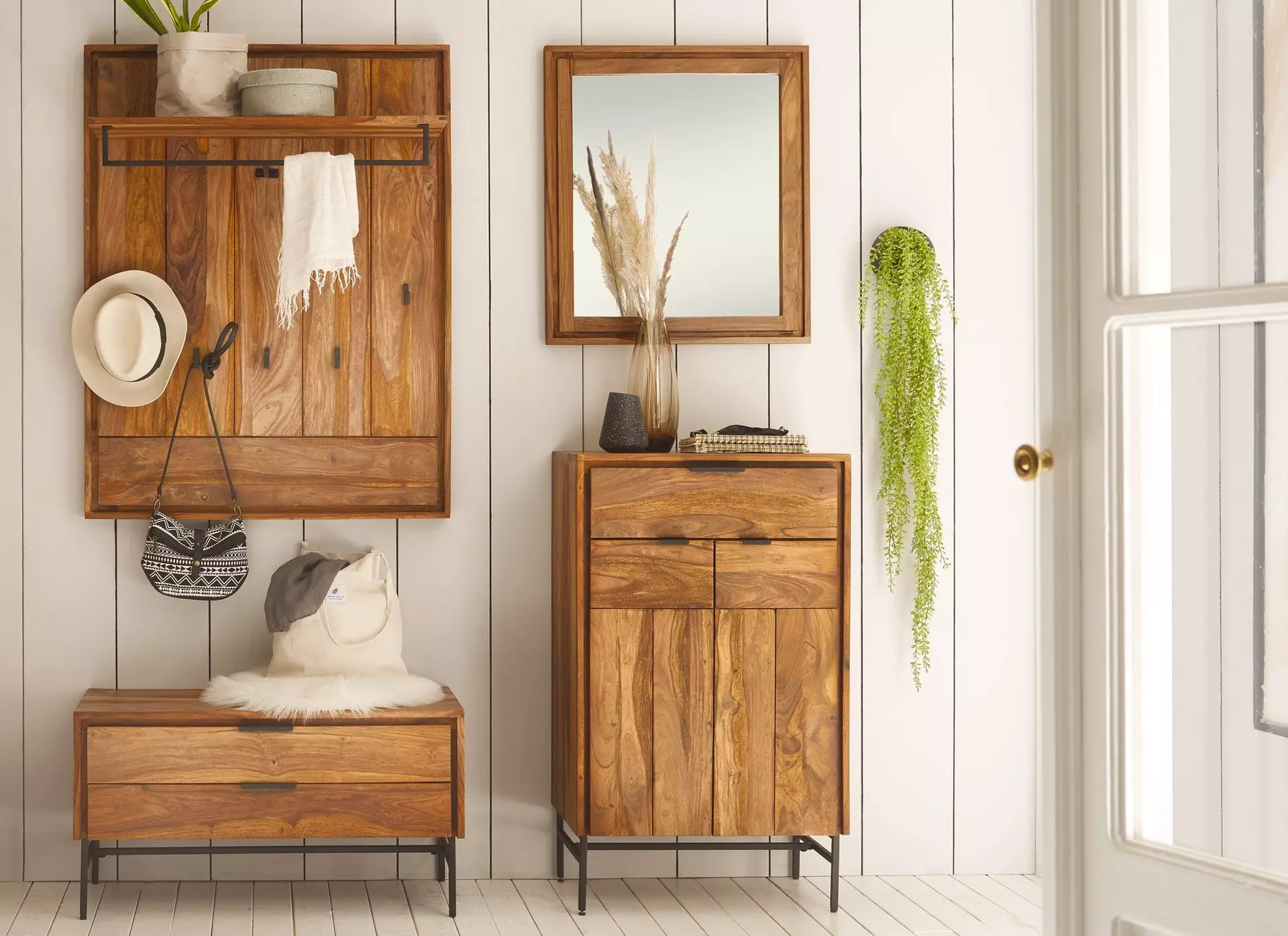 Garderoben-Set AMELY VITO Vito Holz 3 x 70 x 62 cm