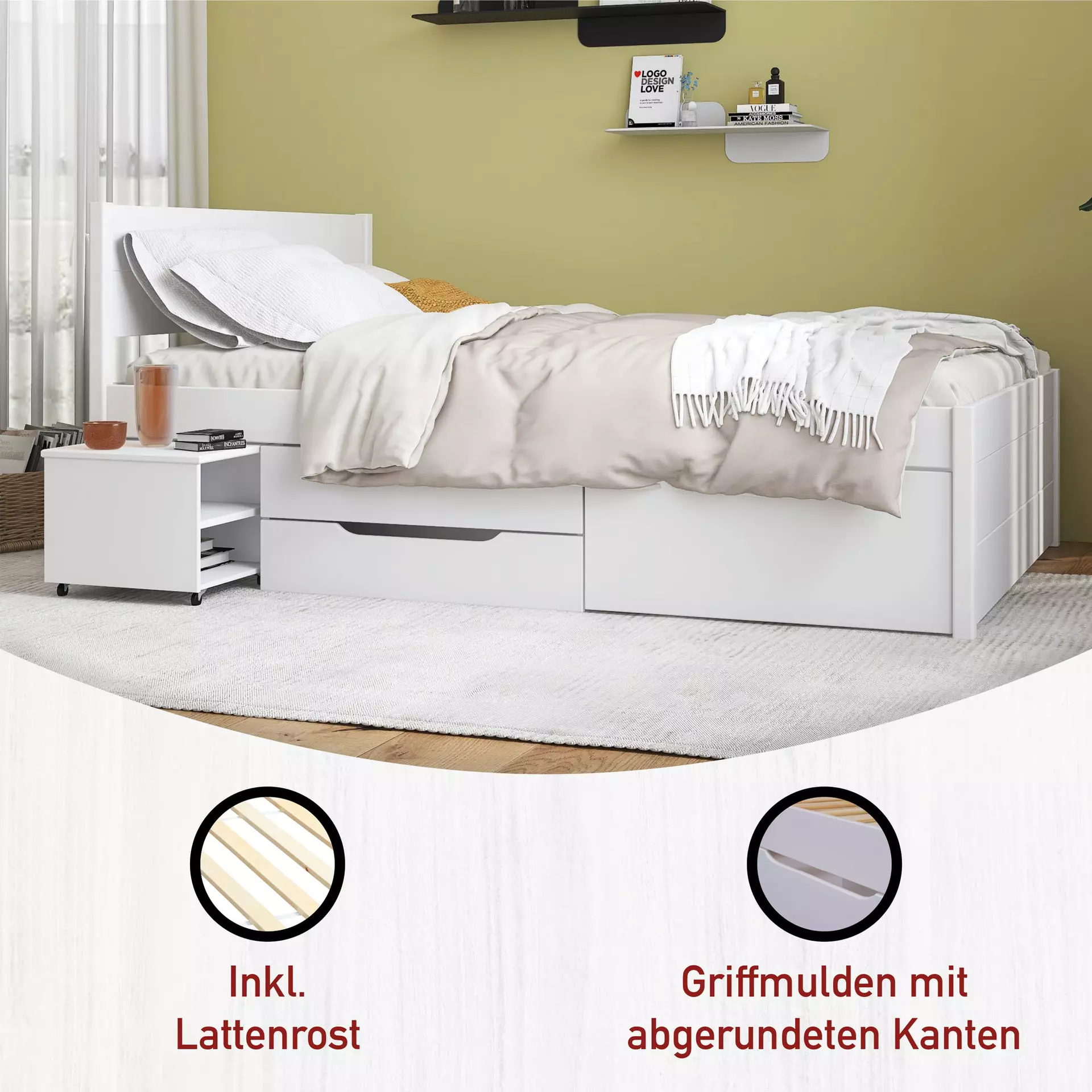 Kinderbett Efetivo Inter Link Holz 146 x 90 x 209 cm