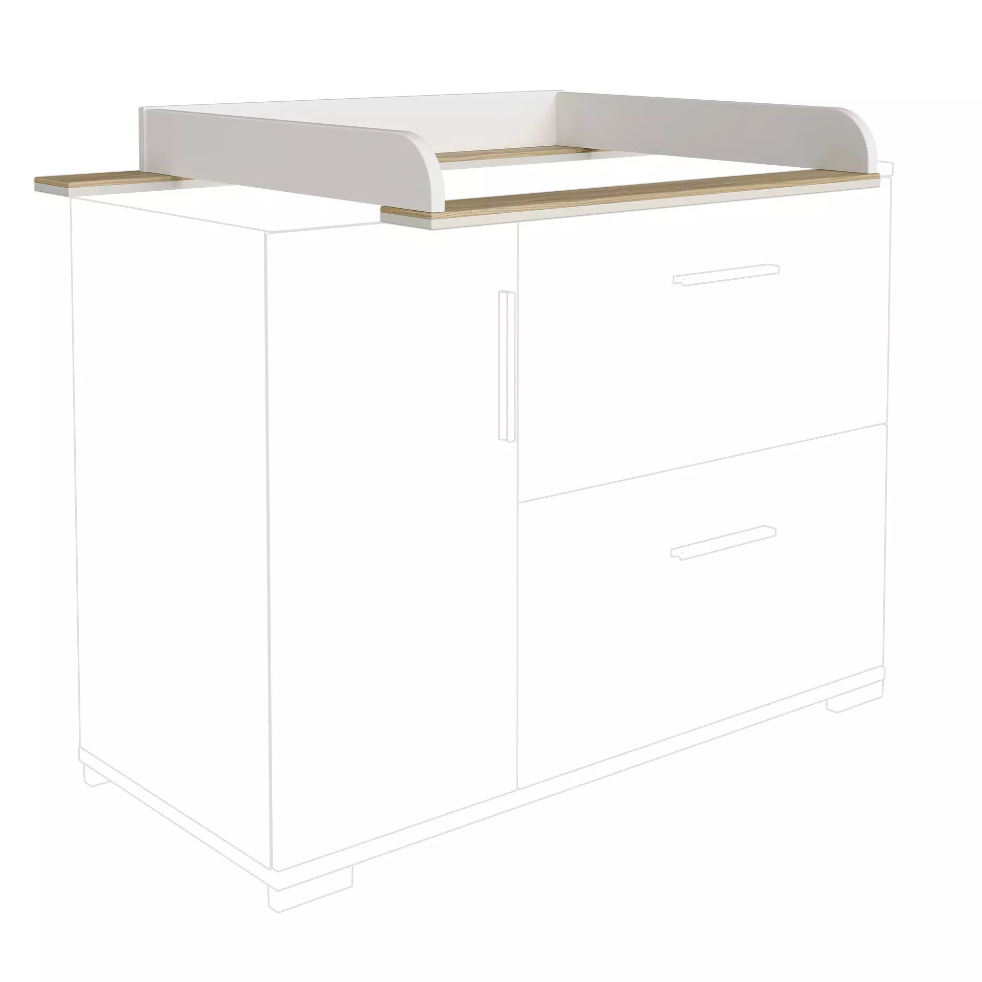 Wickelaufsatz ENIE PAIDI Holzwerkstoff 87 x 13 x 124 cm