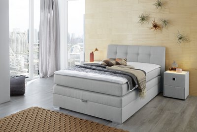 Bild von Boxspringbett ca. 217 x 105 x 154 cm Dreamoro grau