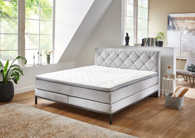 5. Bild von Boxspringbett ca. 214 x 104 x 180 cm Sun Garden silber