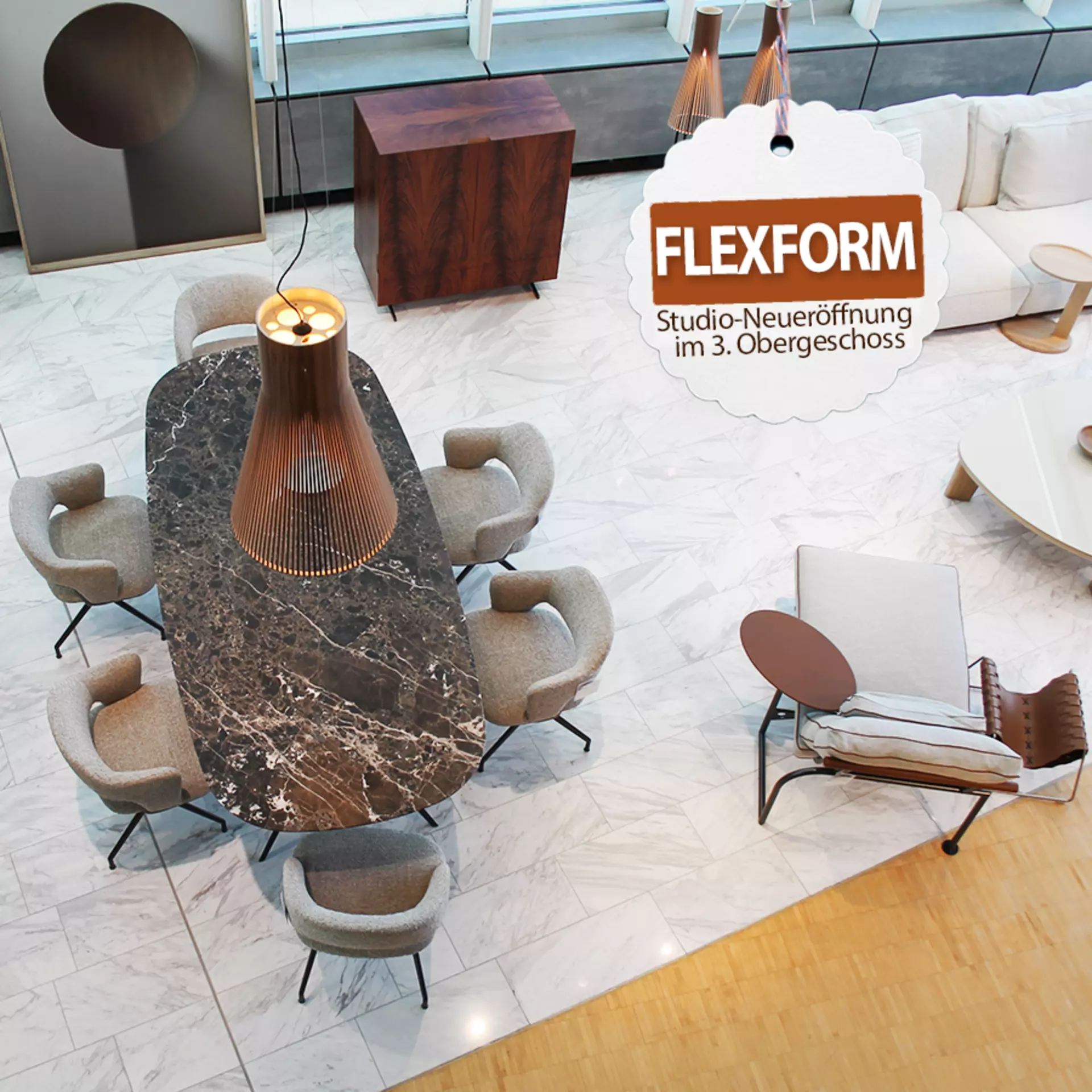Flexform Studio Neueröffnung. Jetzt klicken und mehr erfahren