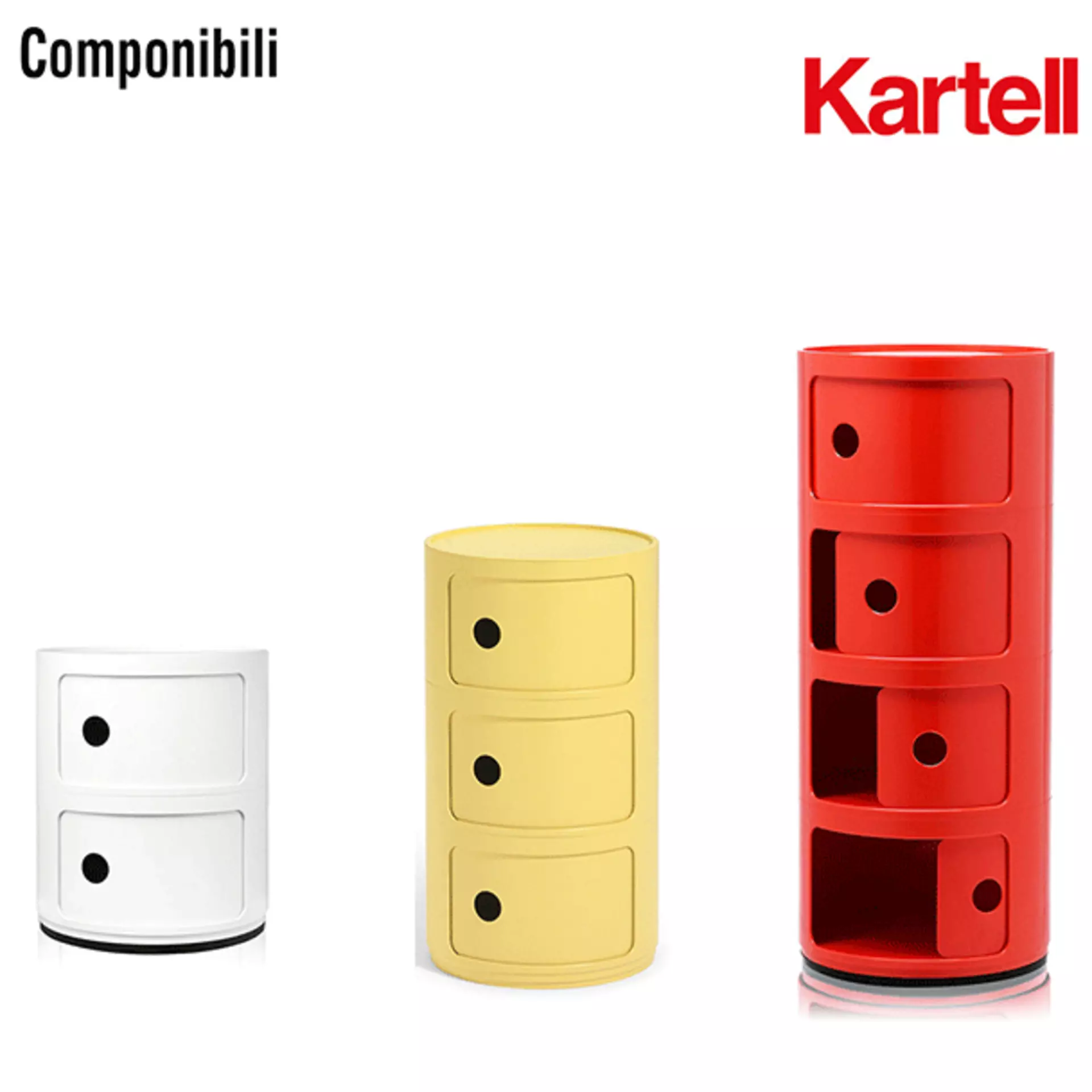 Der Componibili von Kartell auch als Nachttisch nutzbar