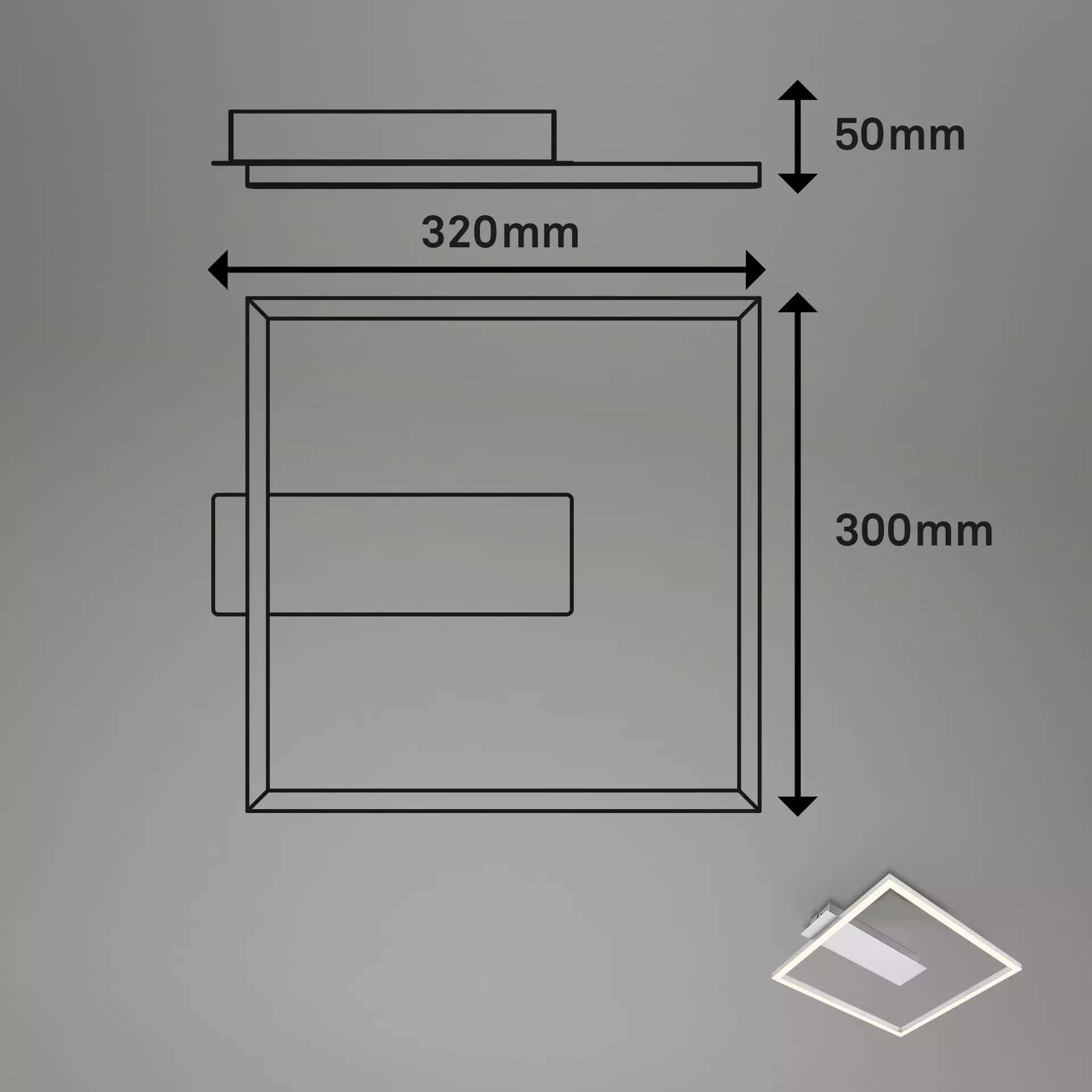 Deckenleuchte NICI Briloner Metall 32 x 4 x 30 cm