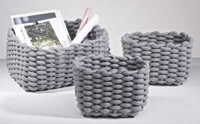2. Bild von Korb Textil grau