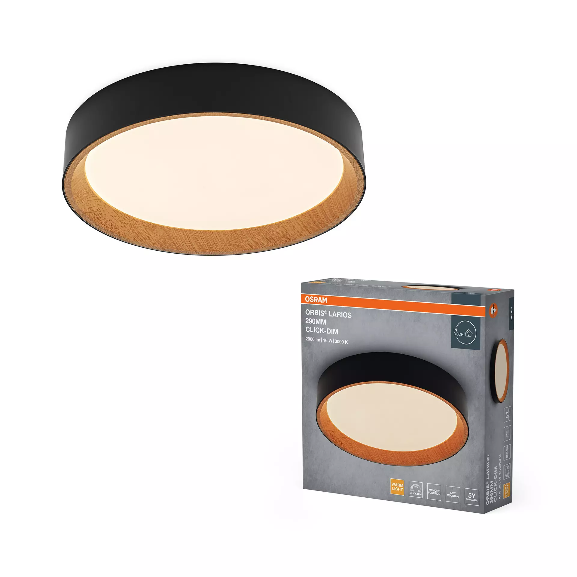 Deckenleuchte Larios OSRAM Metall 