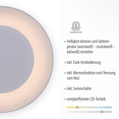 10. Bild von Deckenleuchte LED Fernbedienung weiß
