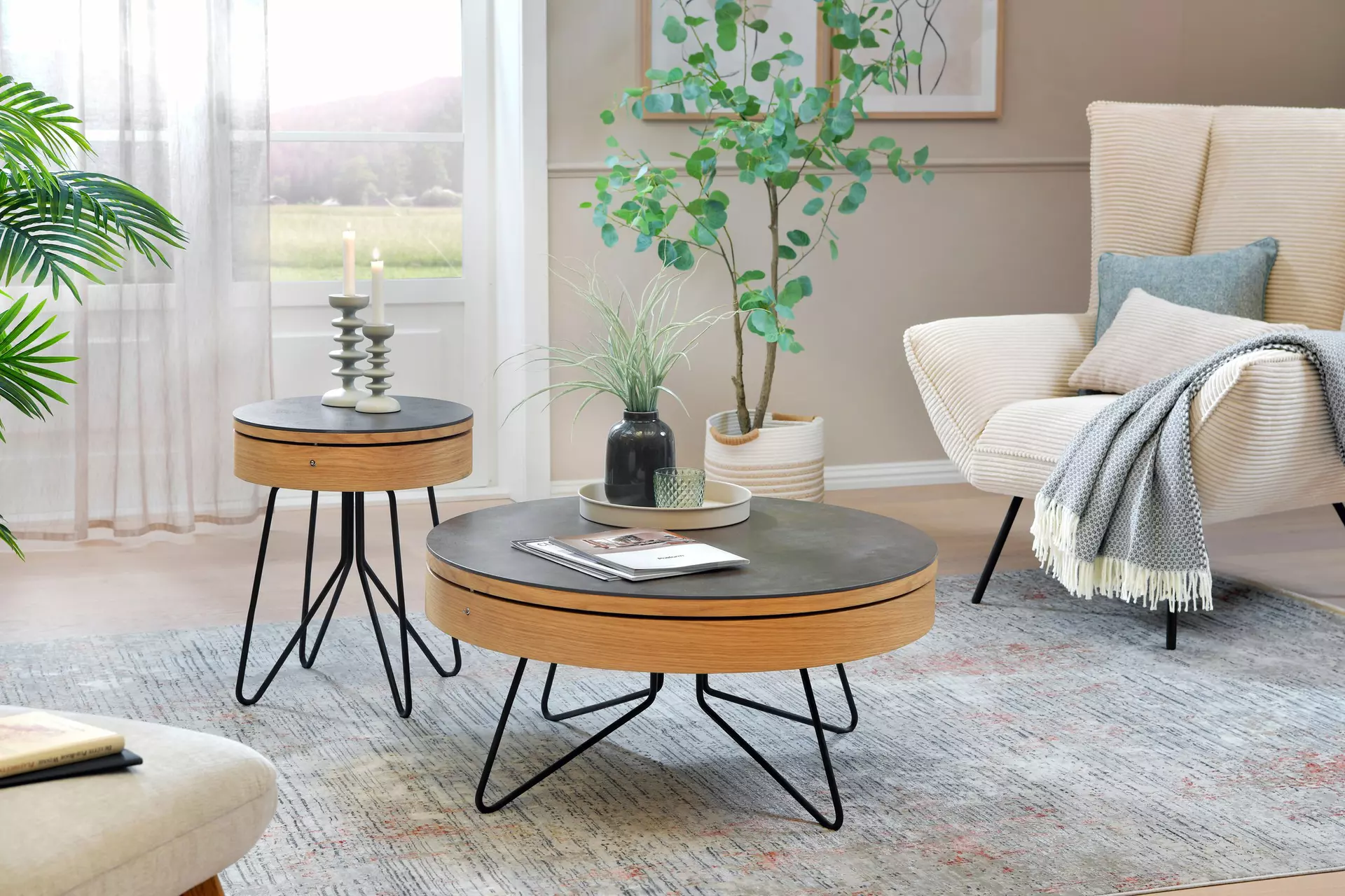 Couchtisch BROOKLYN MONDO Metall 85 x 40 x 85 cm