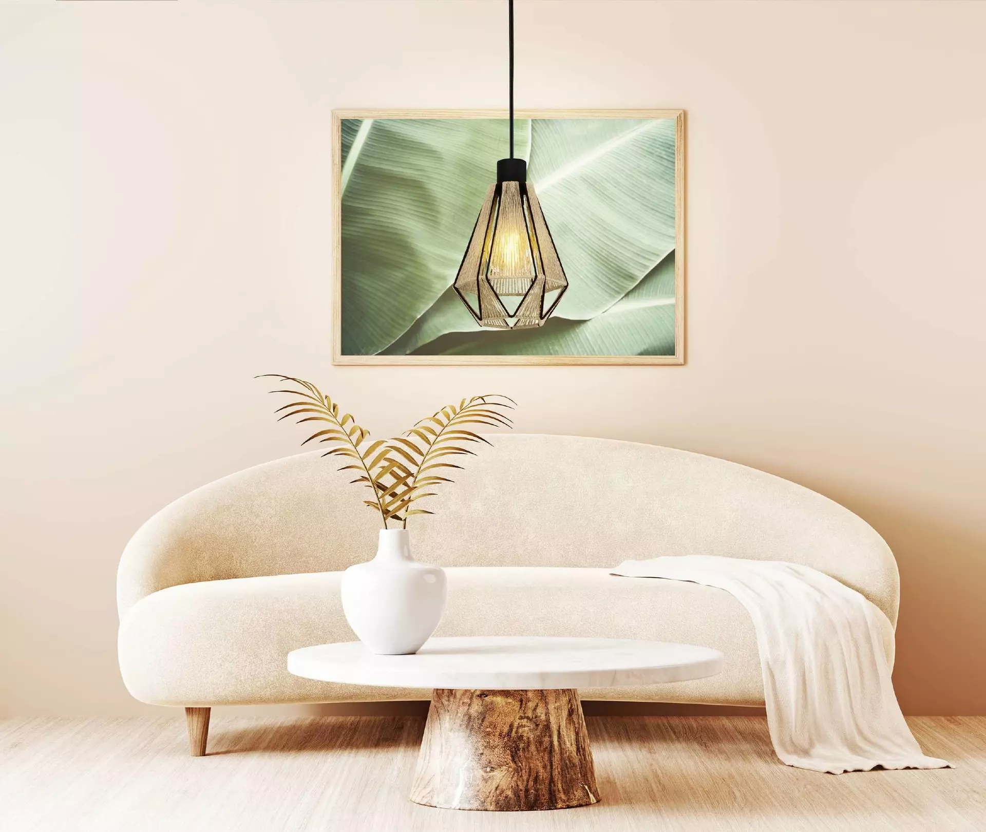 Hängeleuchte ADWICKLE Eglo Naturmaterialien 14 x 110 x 17 cm