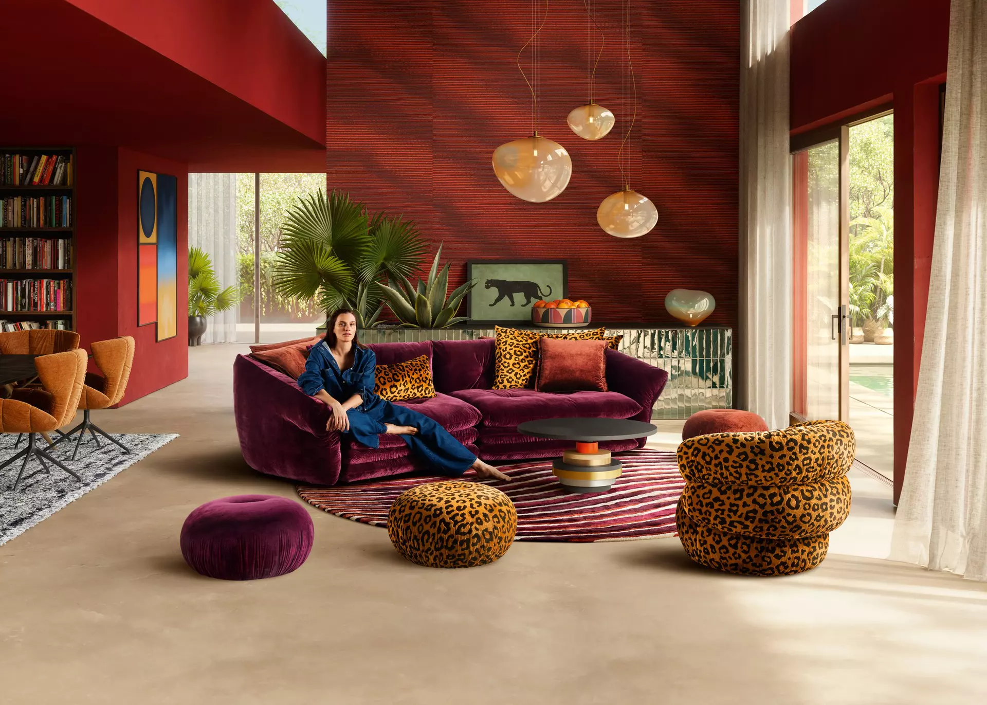 Polstergarnitur MANYARA Bretz Textil 190 x 85 x 341 cm