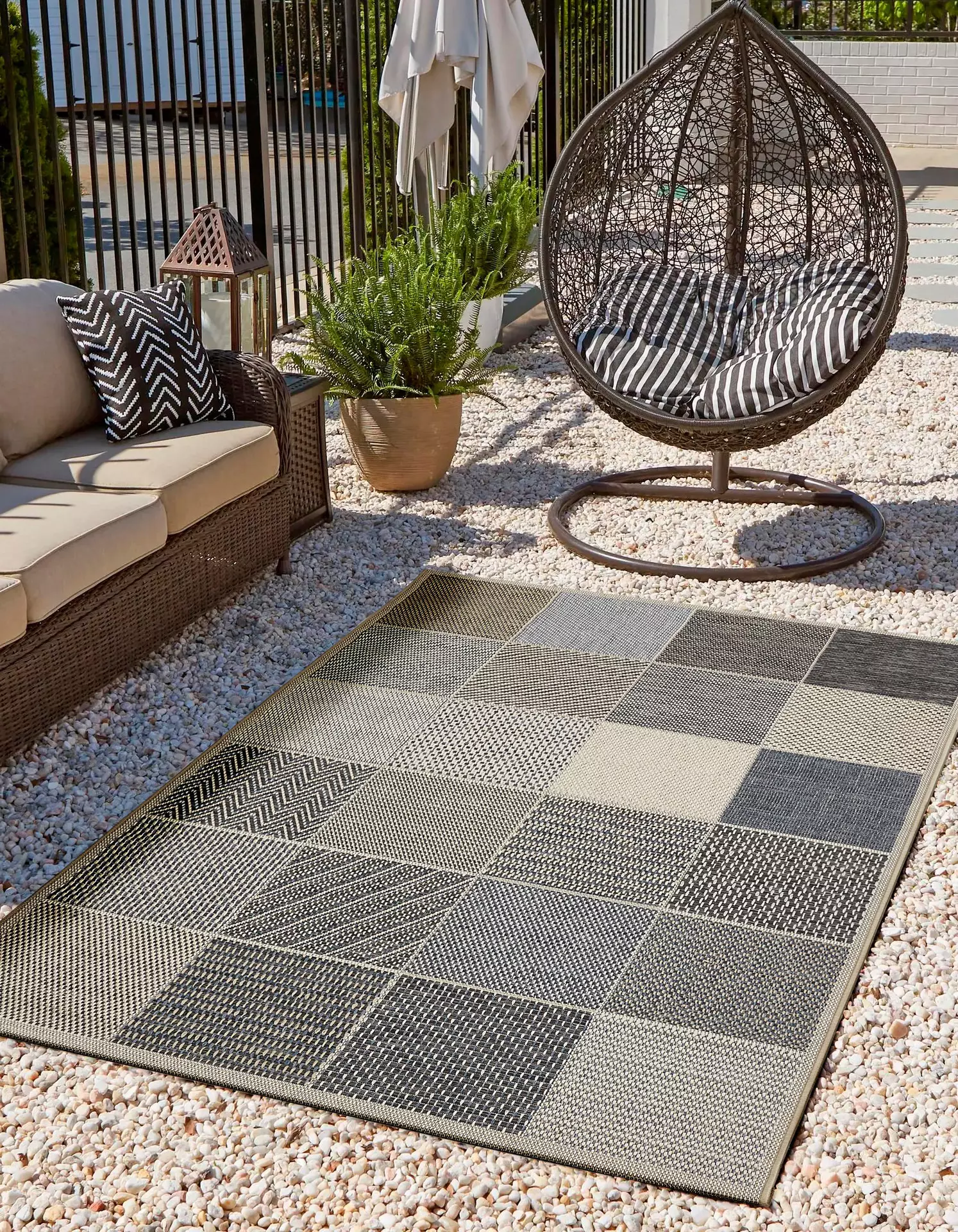 Outdoorteppich Clyde Andiamo Textil 67 x 120 cm