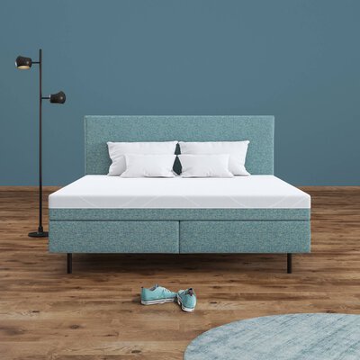 Bild von Boxspringbett ca. 213 x 115 x 184 cm Schlaraffia Blau