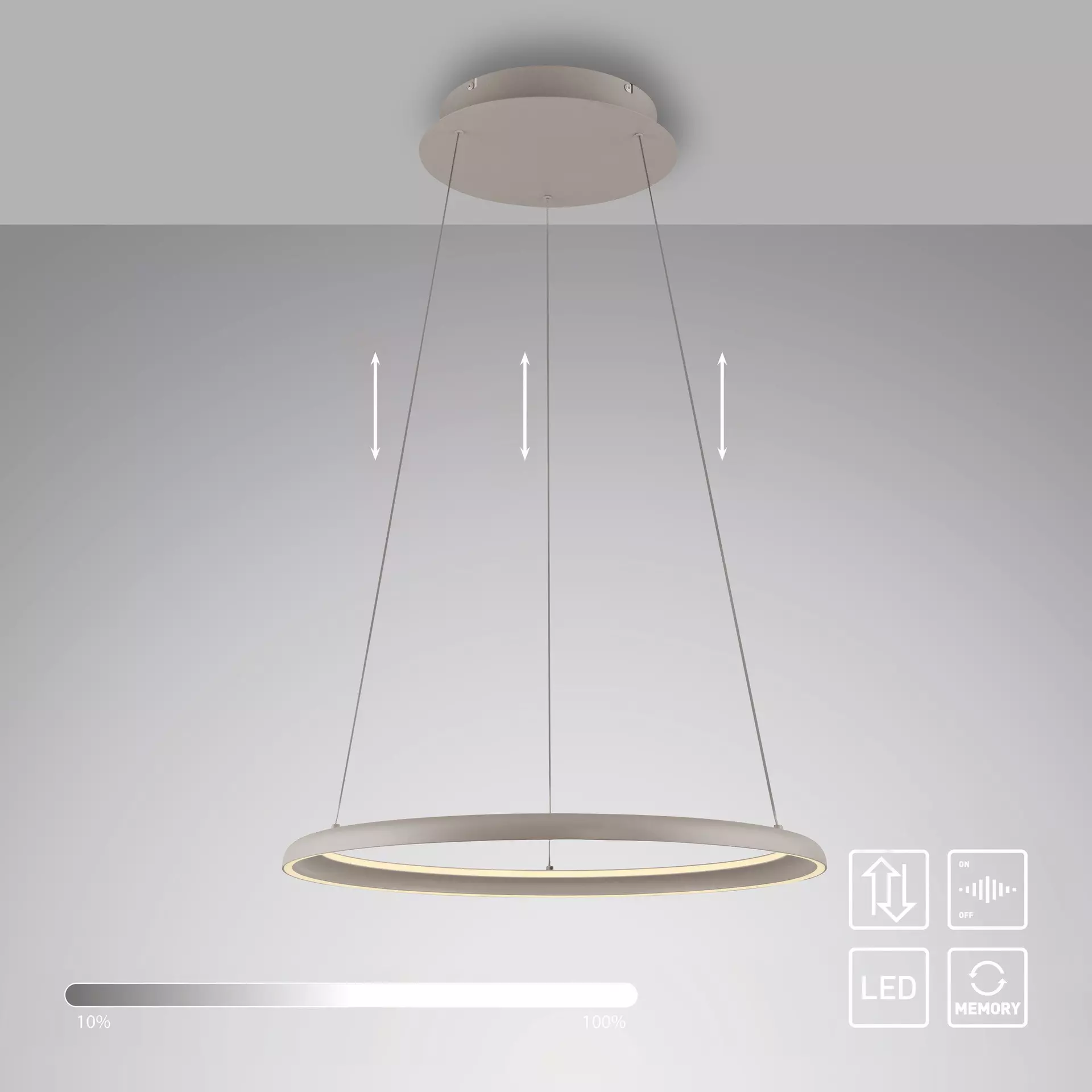 Hängeleuchte SW QUILLO SCHÖNER WOHNEN-Kollektion Metall 60 x 180 x 60 cm