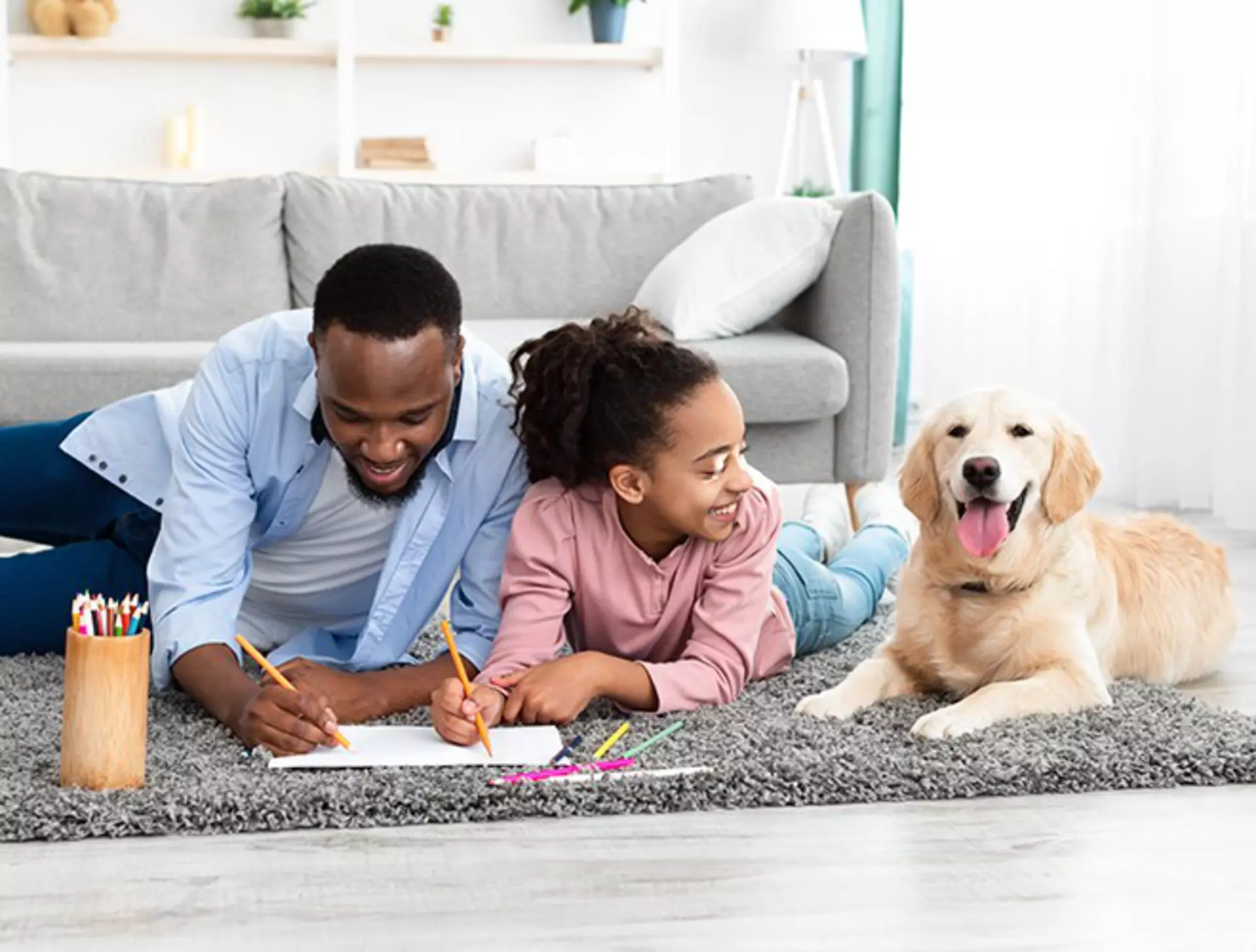 Haustiere und Menschen lieben weiche Teppiche