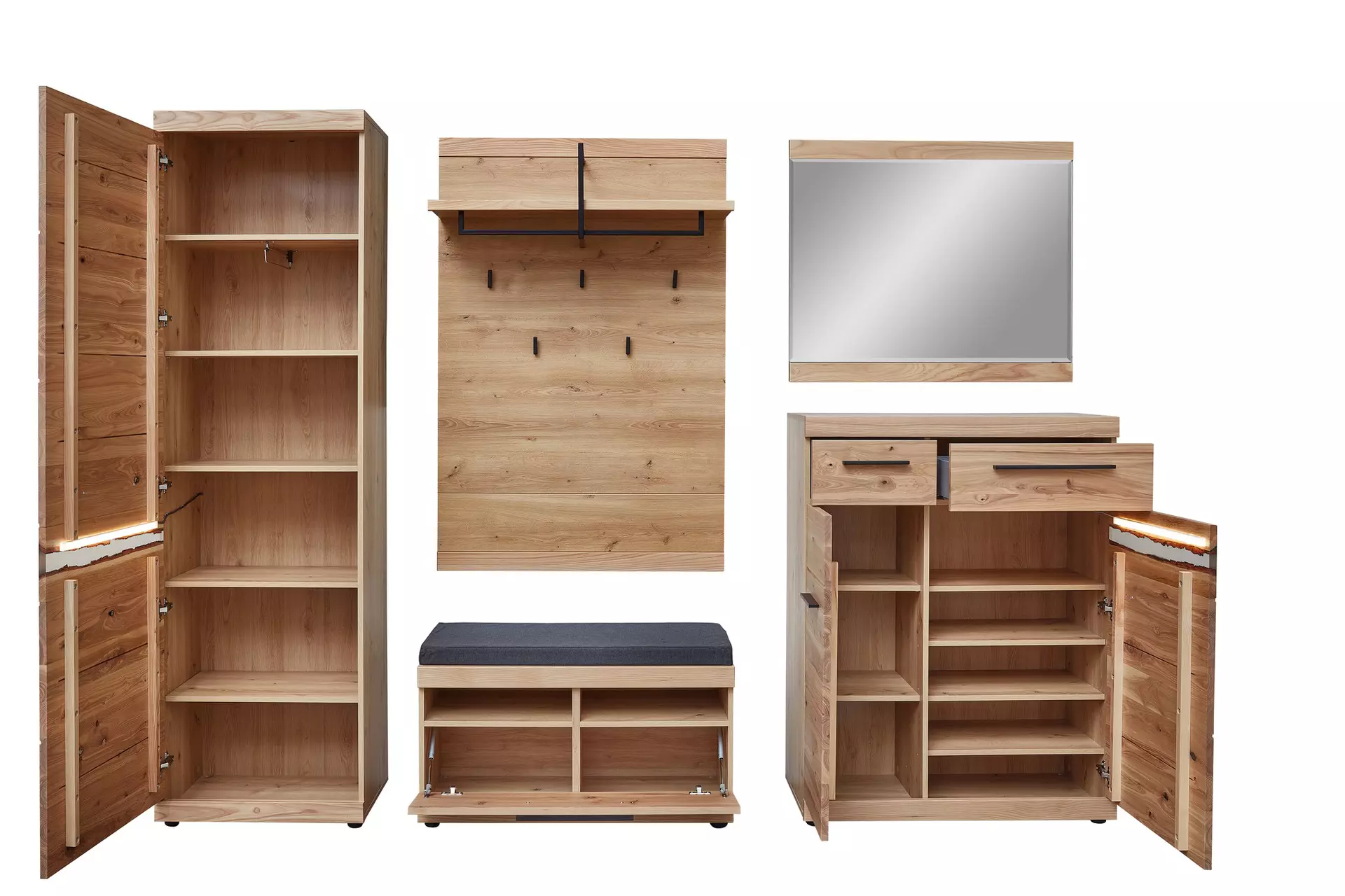 Garderobenkombination TALYA MONDO MONDO Holz 40 x 204 x 270 cm