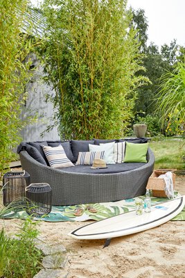 8. Bild von Loungeinsel Metall grau ca. 80 x 160 x 220 cm