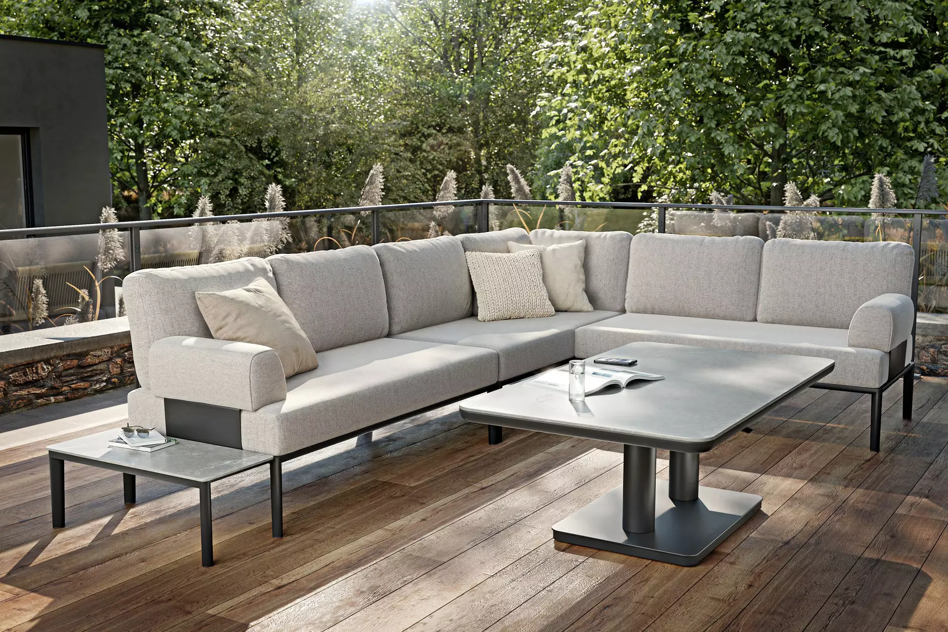 Gartentisch LATEA MONDO Stein 80 x 50 x 140 cm