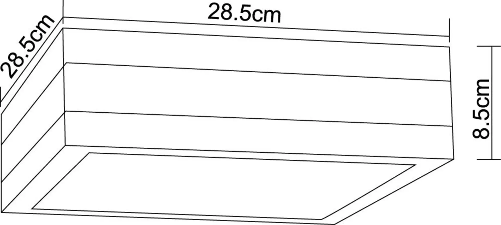Decken-Aussenleuchte CREEK Globo Metall 28 x 8 x 28 cm