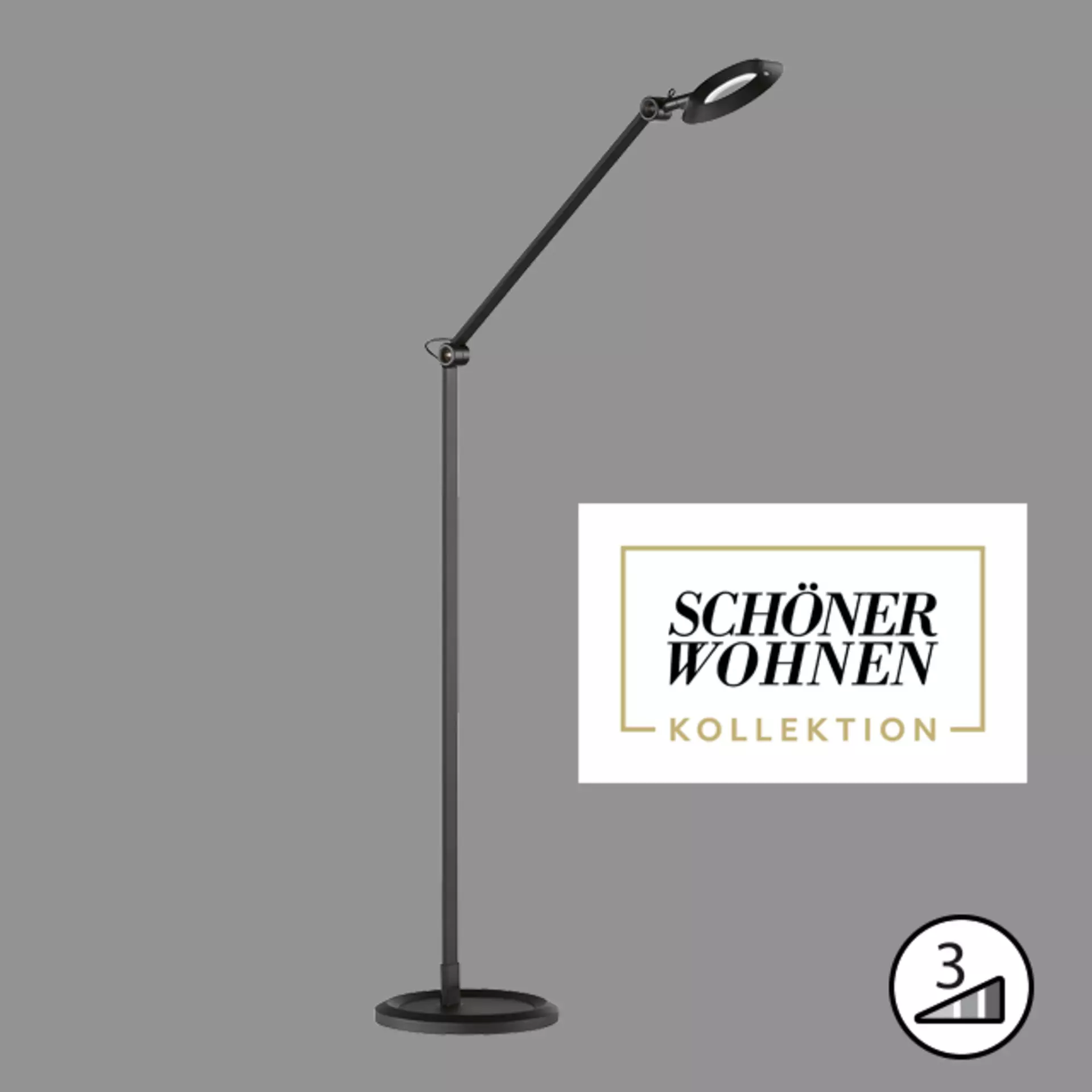 Stehleuchte Office SCHÖNER WOHNEN-Kollektion Metall 23 x 128 x 