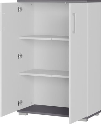 2. Bild von Aktenschrank grau Holzwerkstoff