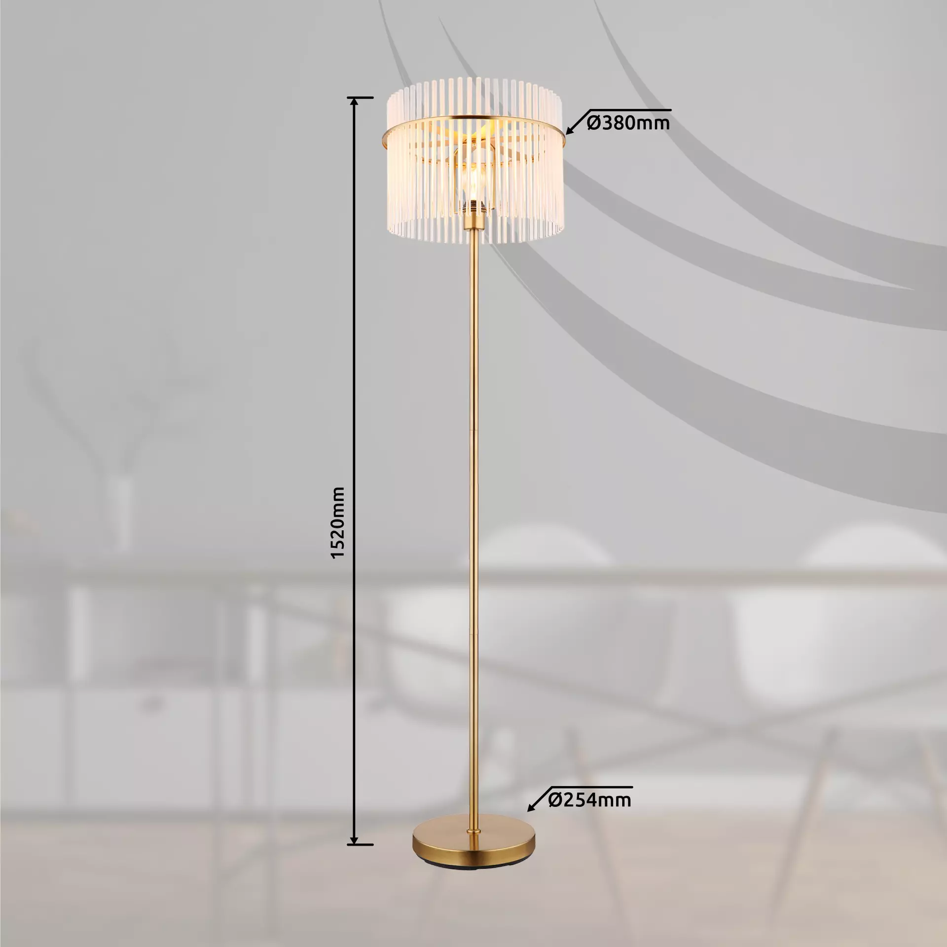 Stehleuchte GORLEY Globo Metall 38 x 152 x 38 cm