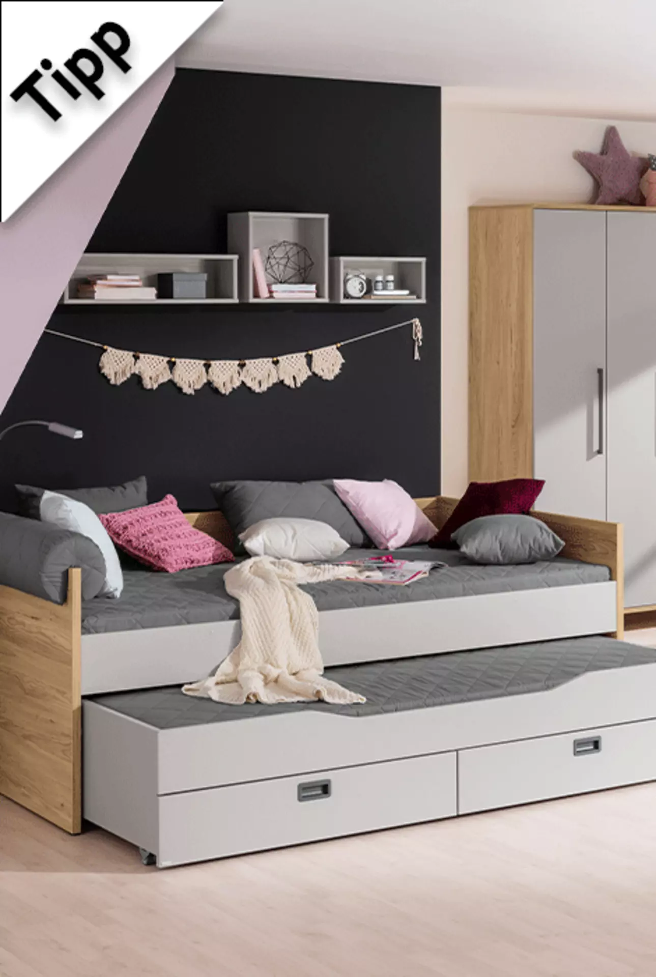 Jetzt erfahren, wie das passende Bett für Kinder- und Jugendzimmer finden