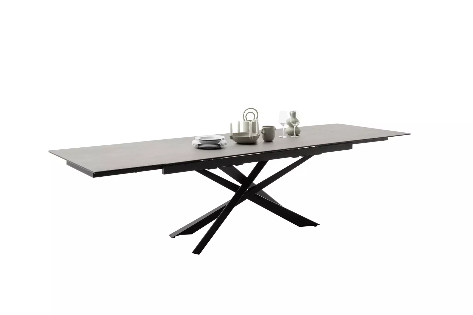 Ausziehtisch TESERO MCA furniture Metall 95 x 76 x 200 cm