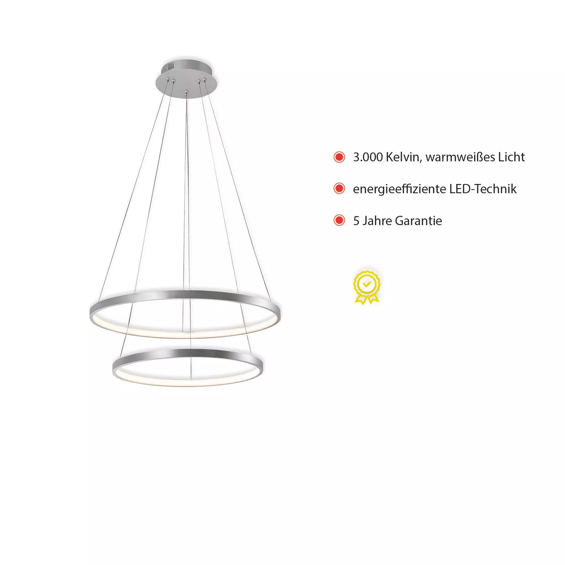 Hängeleuchte CIRCLE JUST LIGHT Metall 50 x 120 x 50 cm
