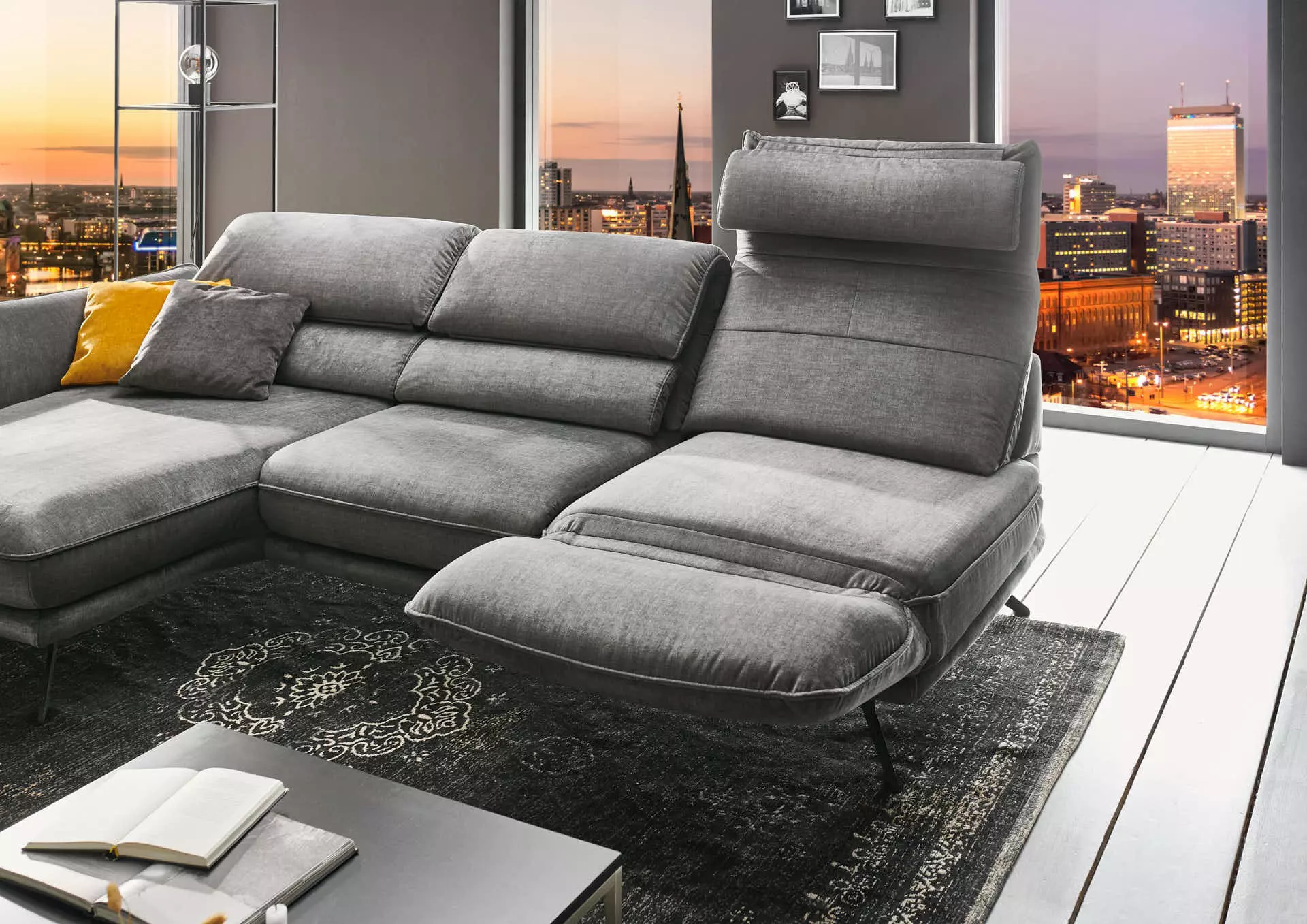 Sofa HU-HP21001 Hukla Textil 283 x 84 x 153 cm
