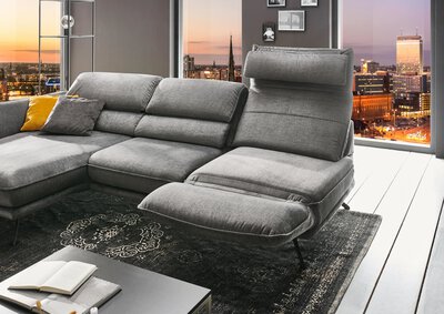 3. Bild von Sofa Polyester grau Hukla