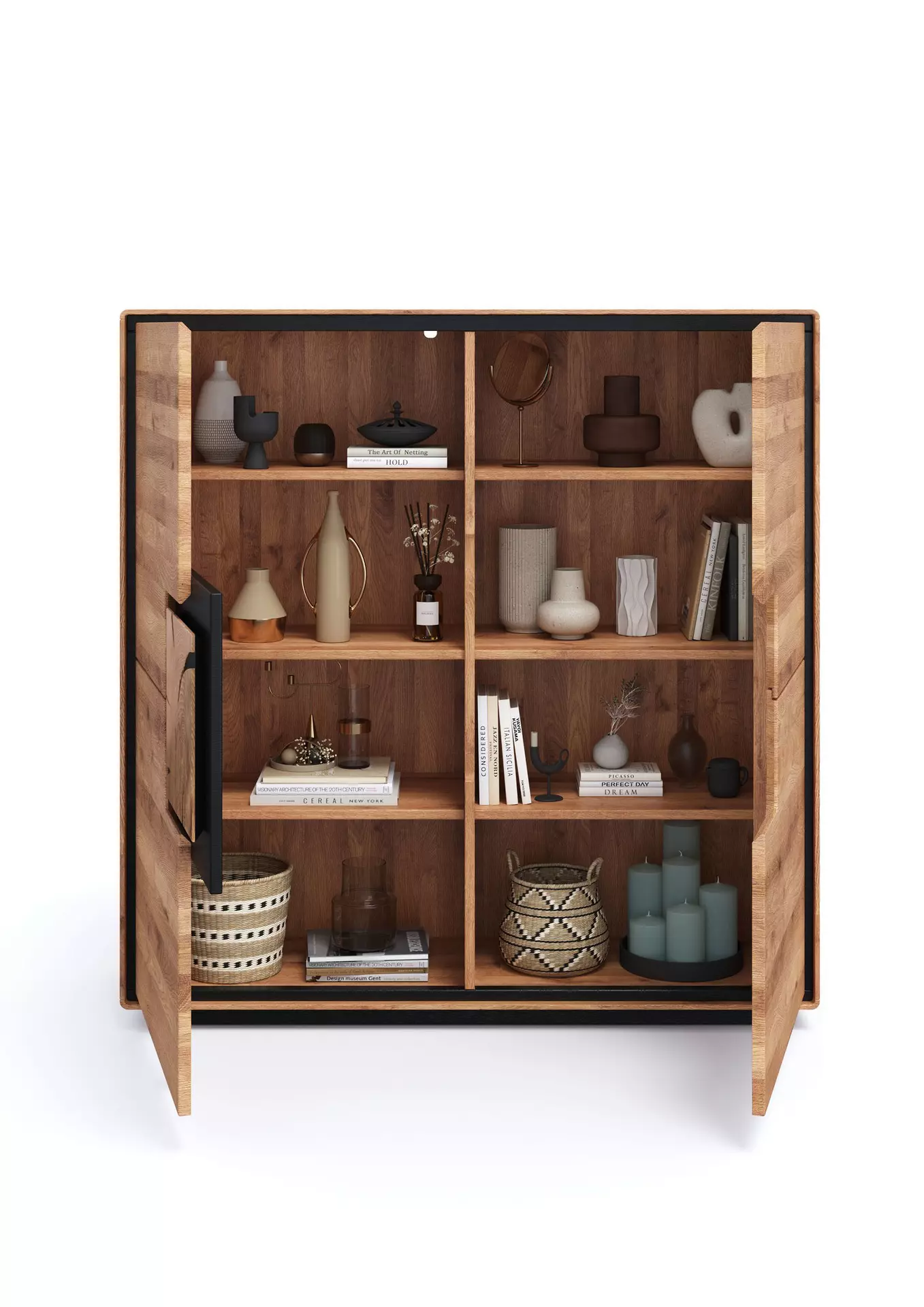 Highboard WZ-0625 GK Möbel Holz 40 x 125 x 129 cm