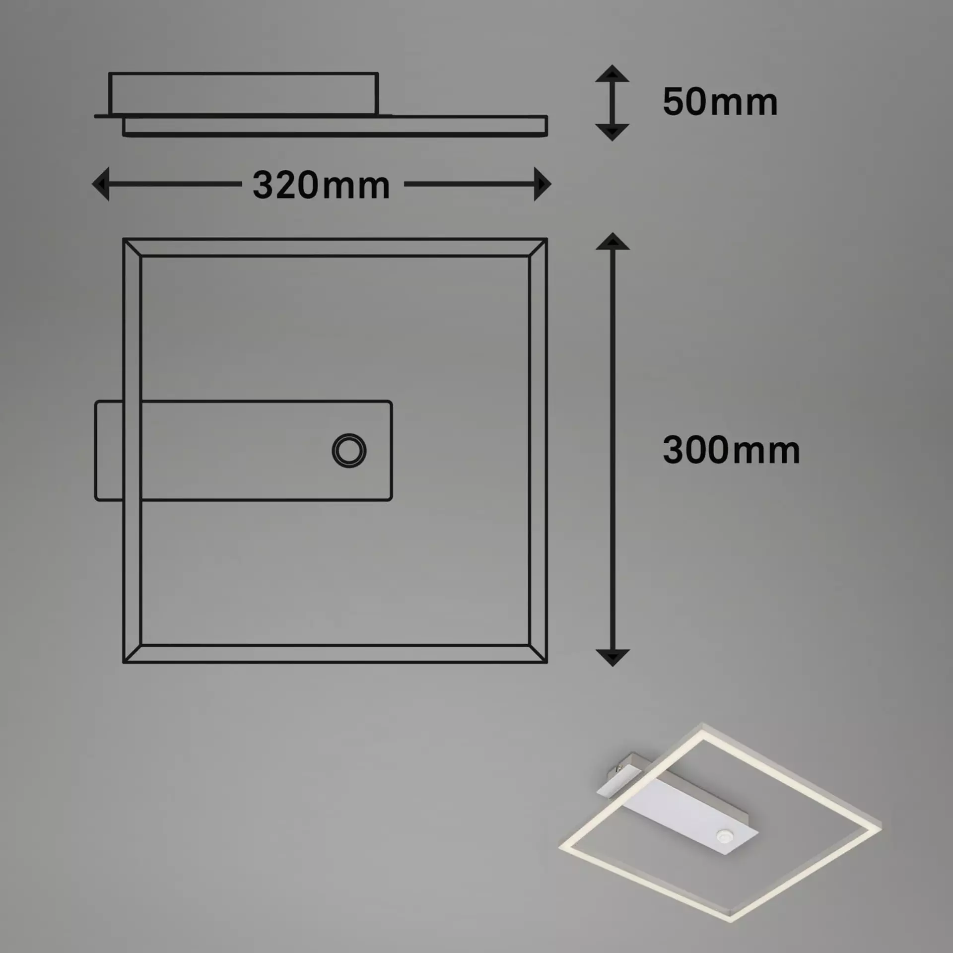 Deckenleuchte NICI Briloner Metall 32 x 4 x 30 cm