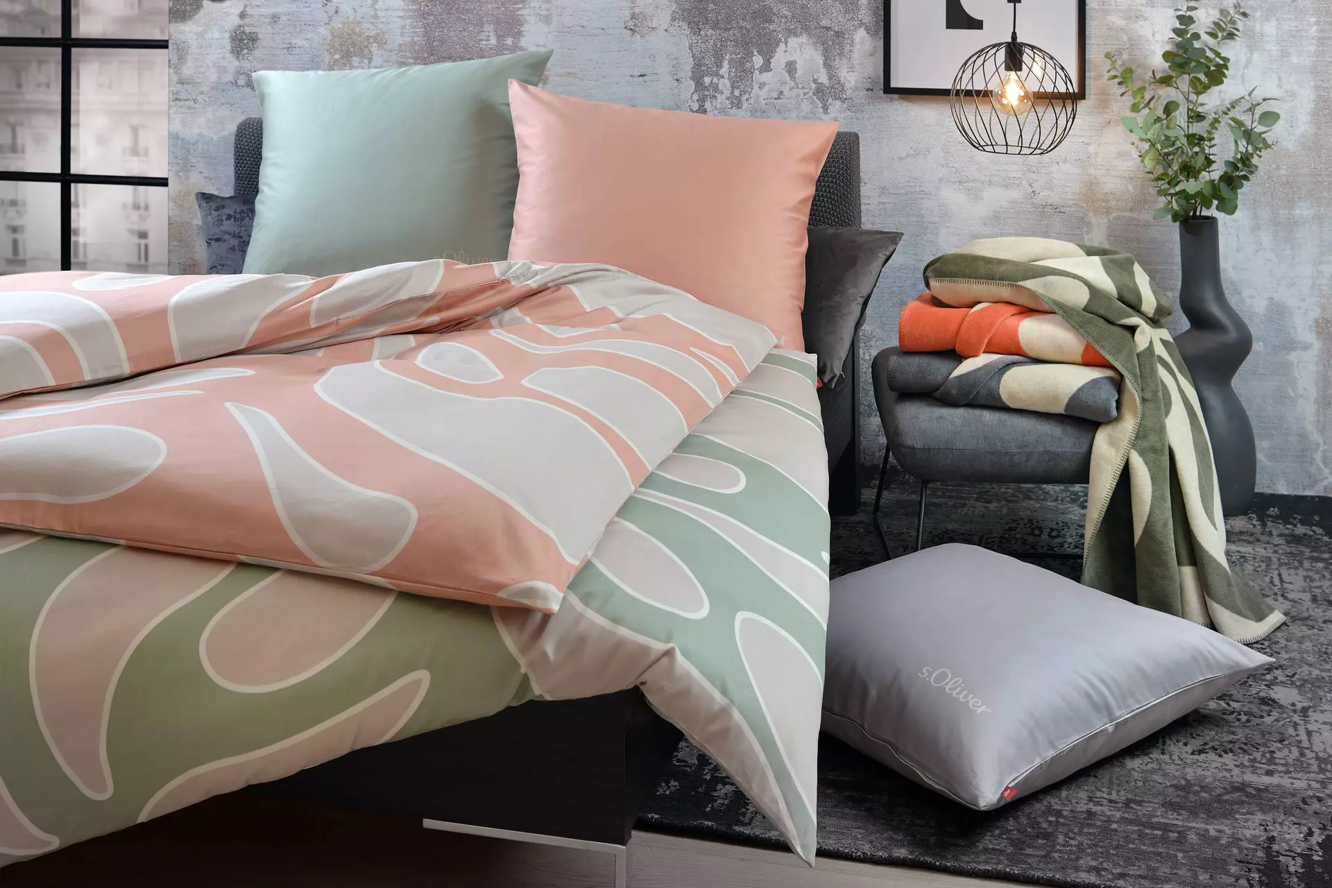 Satin-Bettwäsche S. Oliver Textil 155 x 220 cm