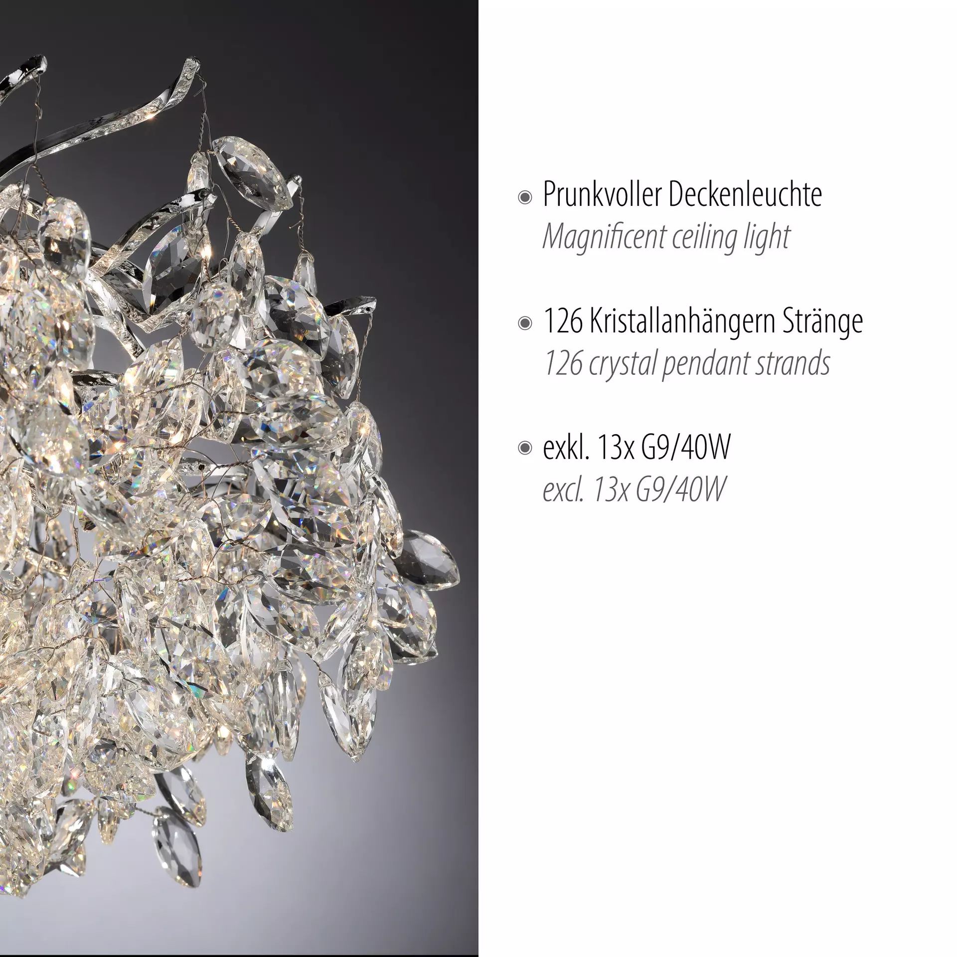 Deckenleuchte RICICLE Paul Neuhaus Metall 80 x 37 x 80 cm