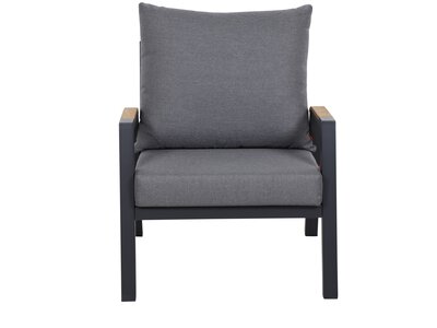 2. Bild von Loungesessel Textil grau ca. 75 x 78 x 89 cm