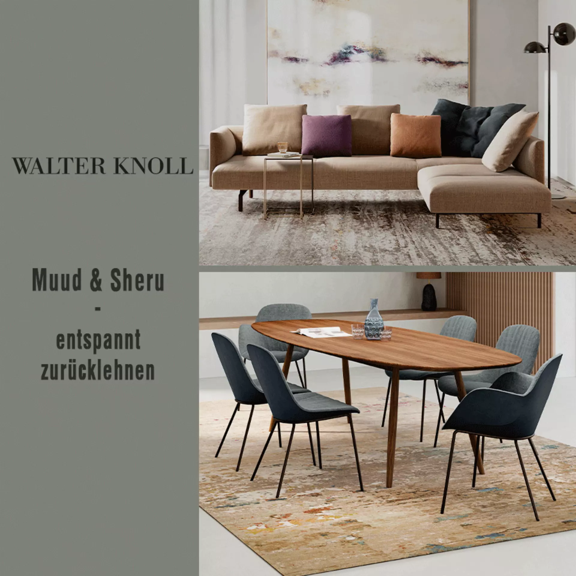 Walter Knoll Vorteilsaktion - mit Sofa Muud und Stuhl Sheru entspannt zurücklehnen