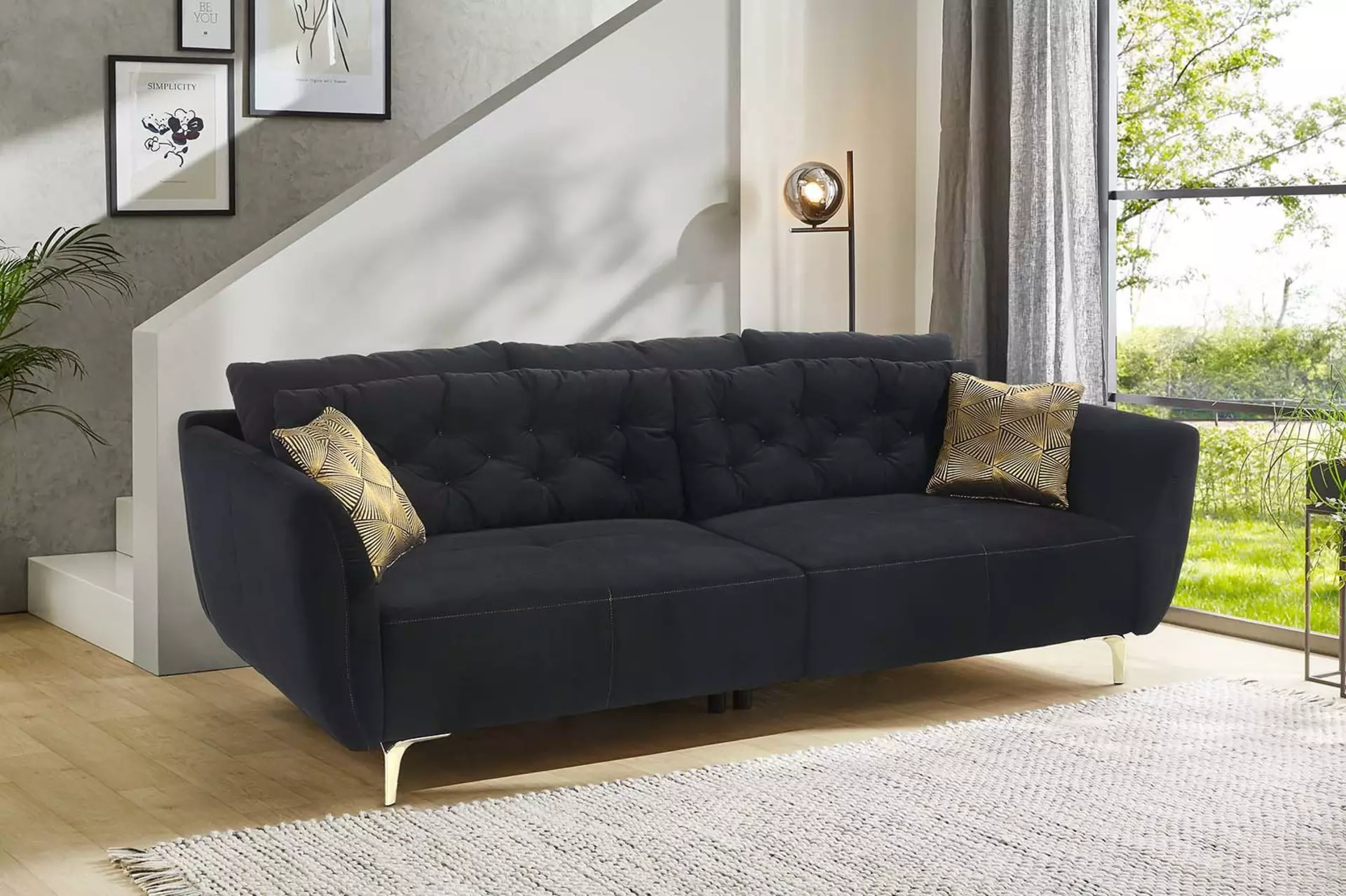 Bigsofa SHEYLA CELECT Textil 110 x 90 x 251 cm