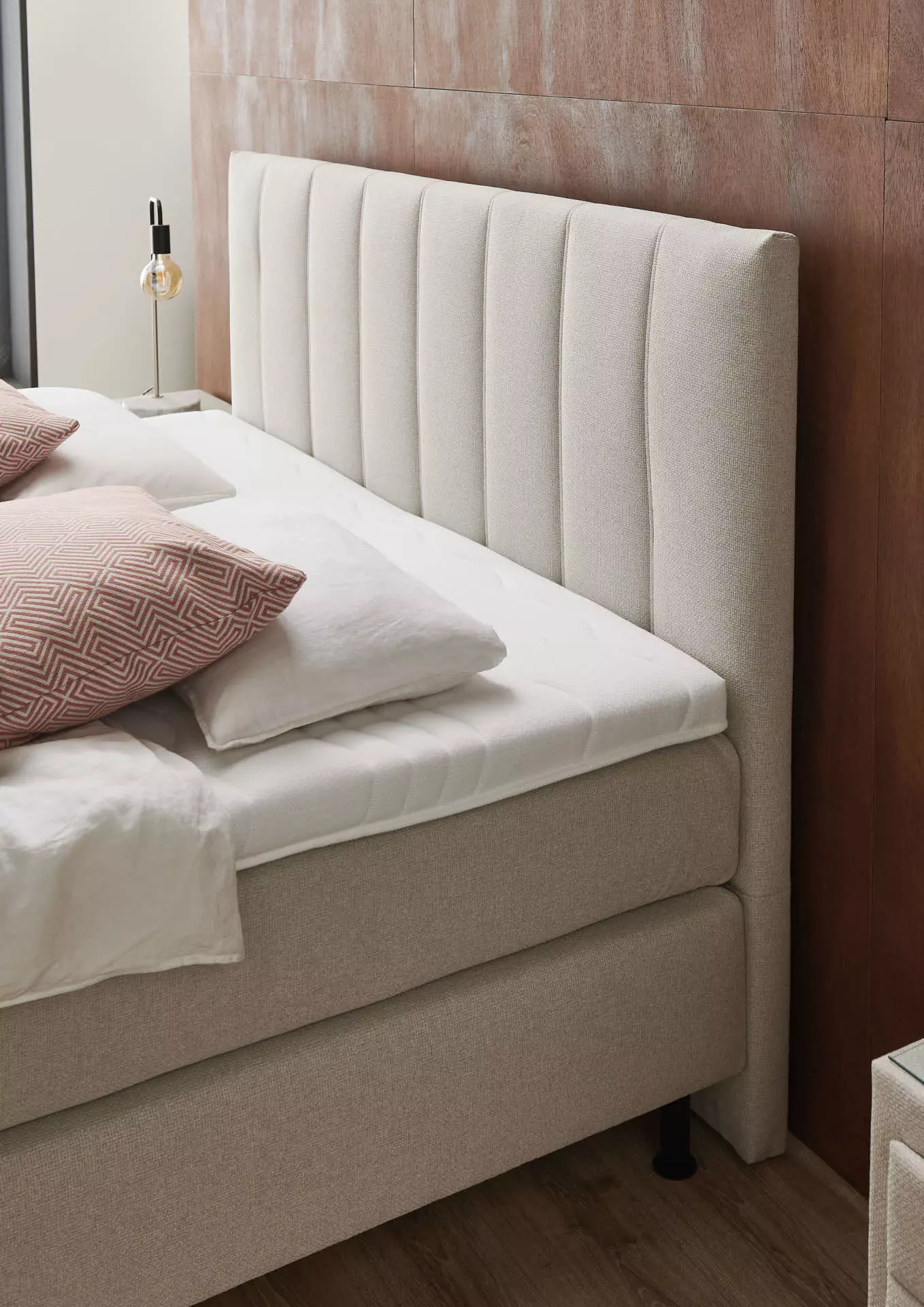 Boxspringbett OC-BX23164 Systempolster Sleep Textil 184 x 125 x 209 cm