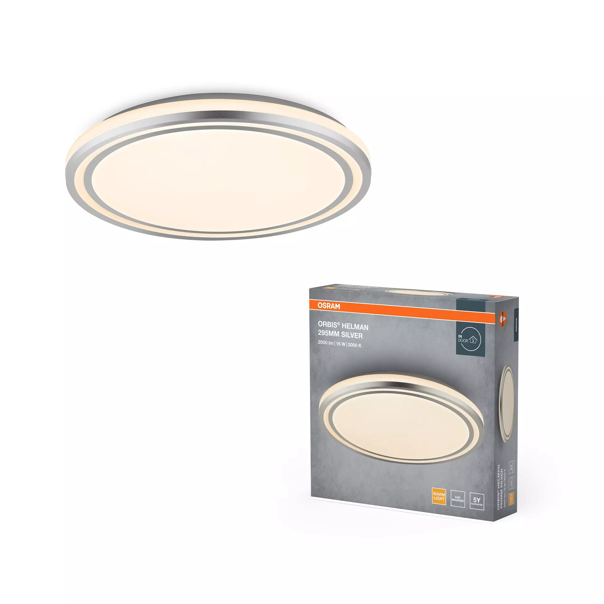 Deckenleuchte Helman Basic Ceiling OSRAM Metall 