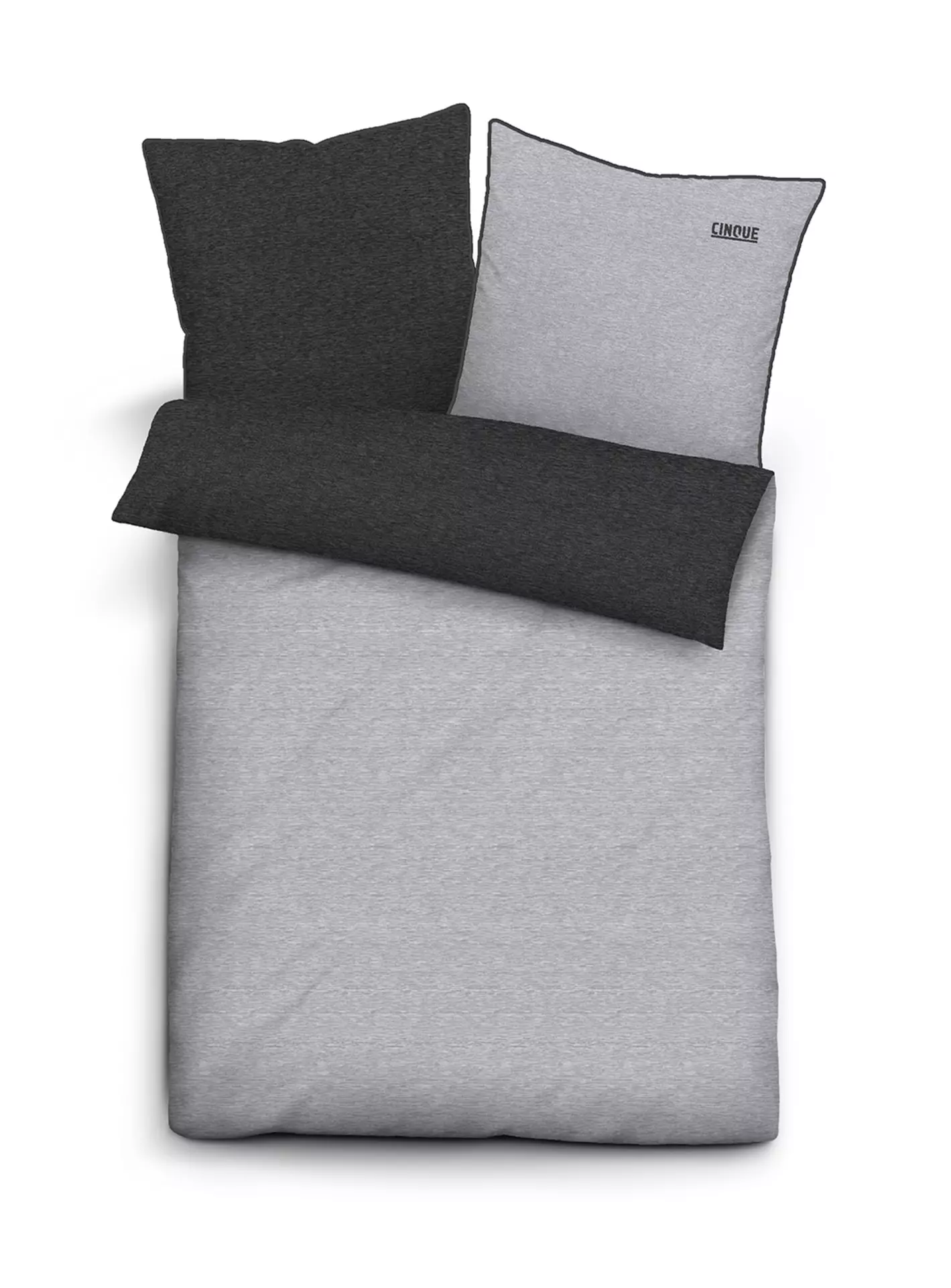 Jersey-Bettwäsche Cinque Melange Biberna Textil 200 x 200 cm