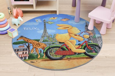 3. Bild von Kinderteppich ca. 100 x 100 cm Blau