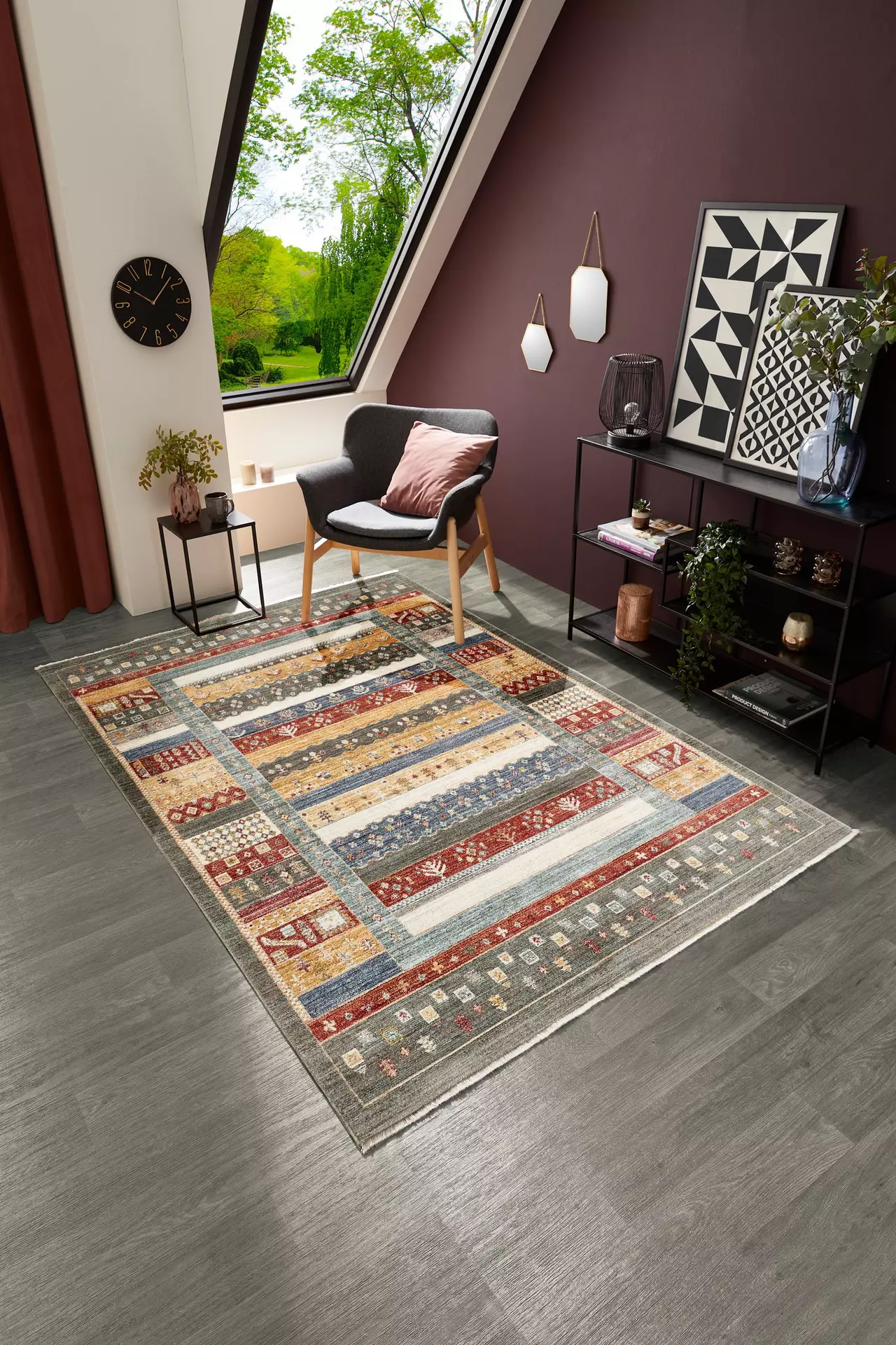 Maschinenwebteppich Rocco Luxor living Textil 80 x 1 x 160 cm