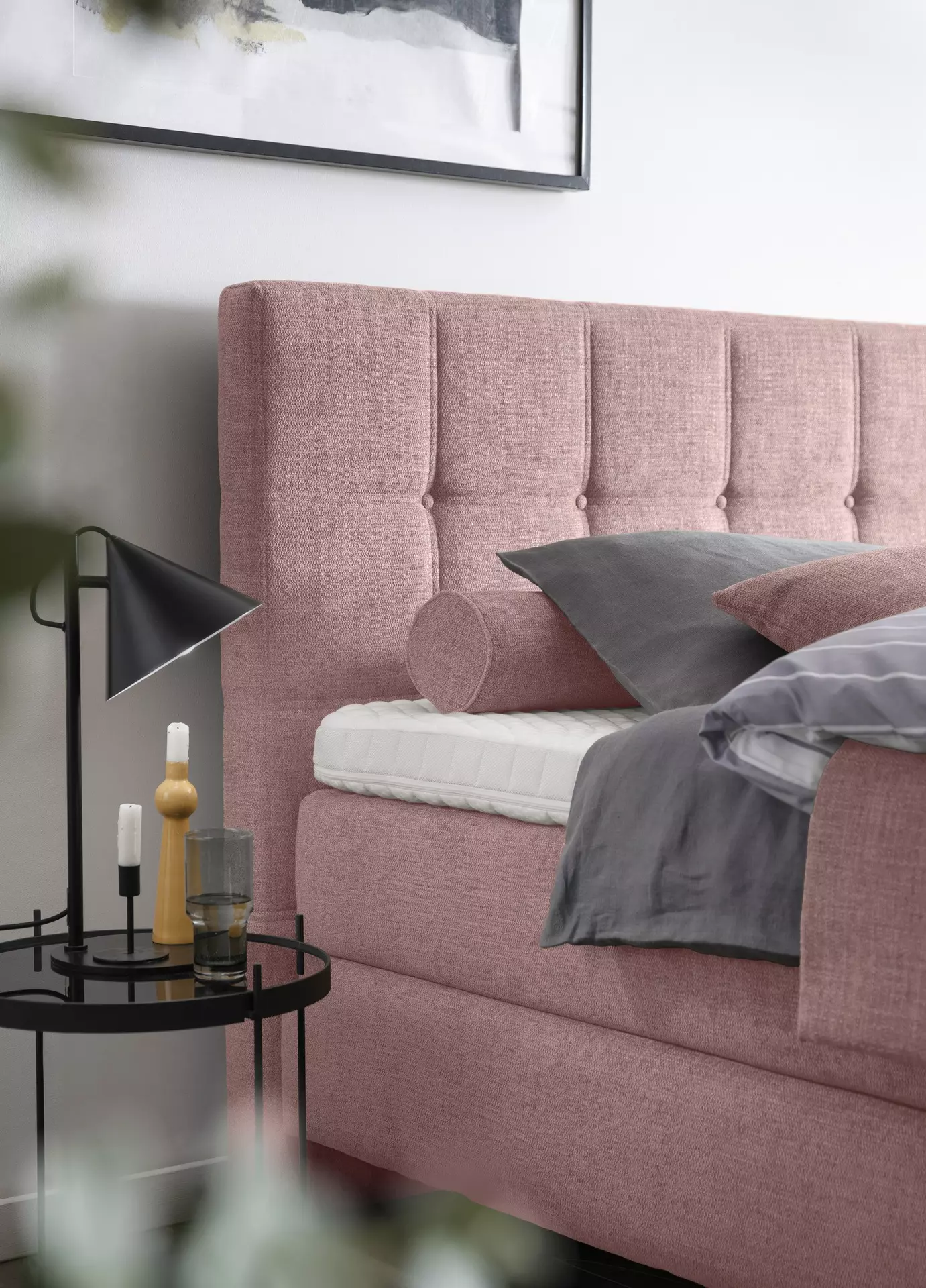 Boxspringbett ALMERIA MONDO Textil 184 x 119 x 210 cm