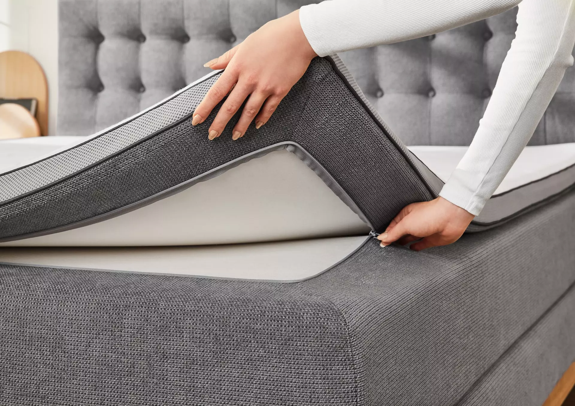 Boxspringbett BX2290 BXSet 180X200 MT L 50456-710 Sun Garden Textil 180 x 109 x 214 cm