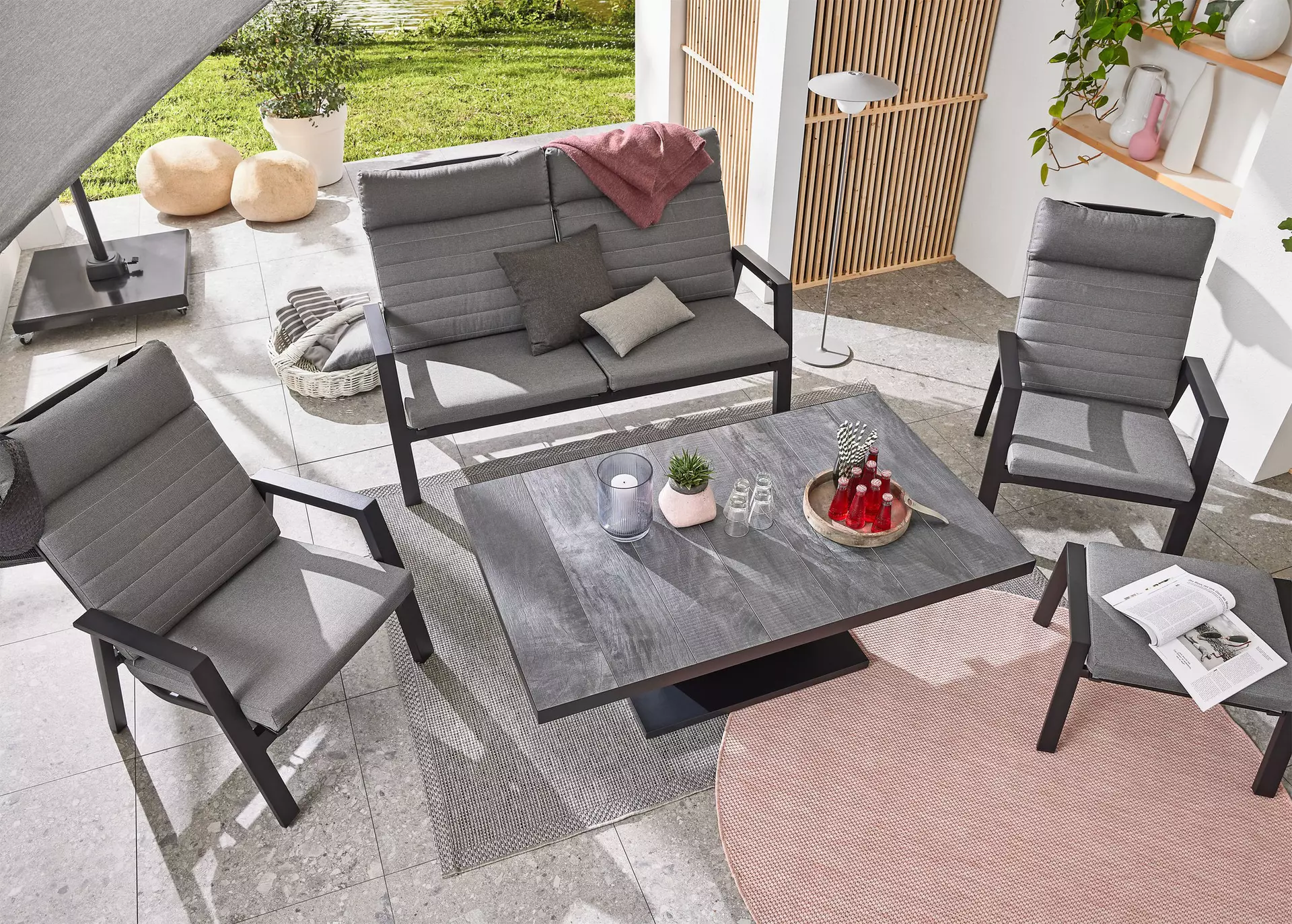Loungesofa ASCELLA MONDO Textil 82 x 99 x 152 cm